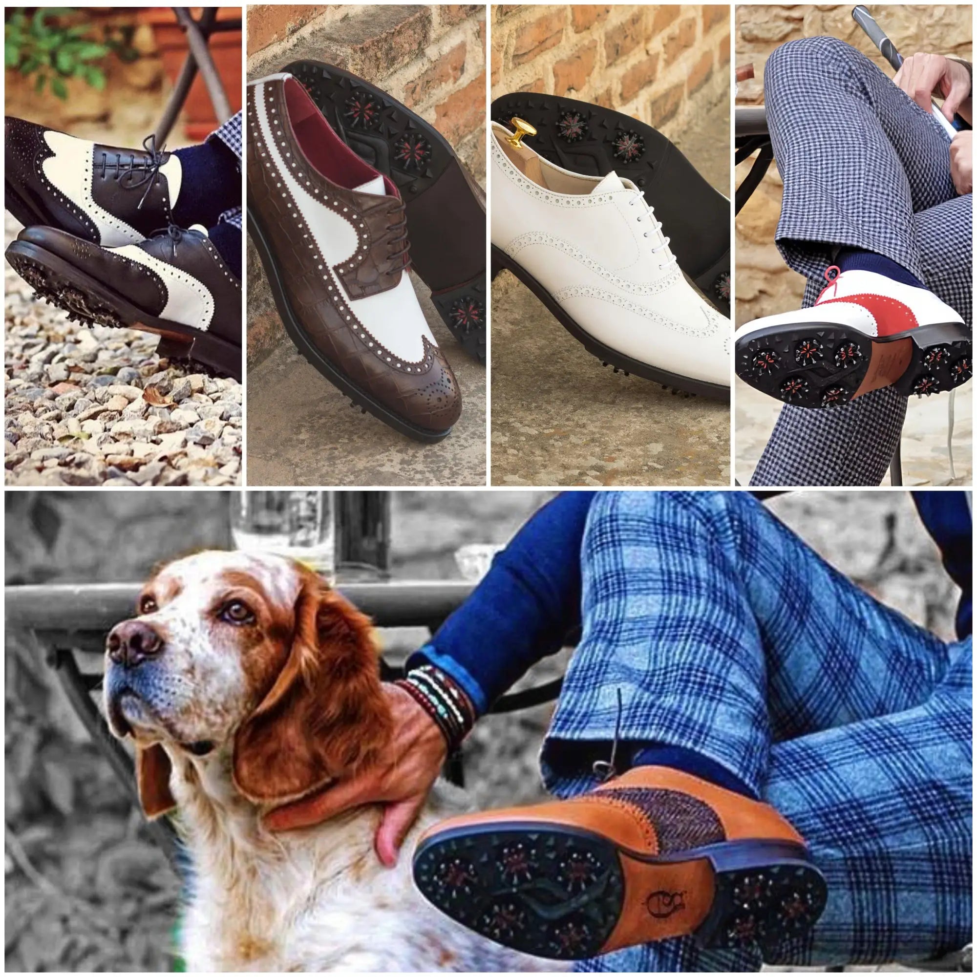 Golf shoes collage.