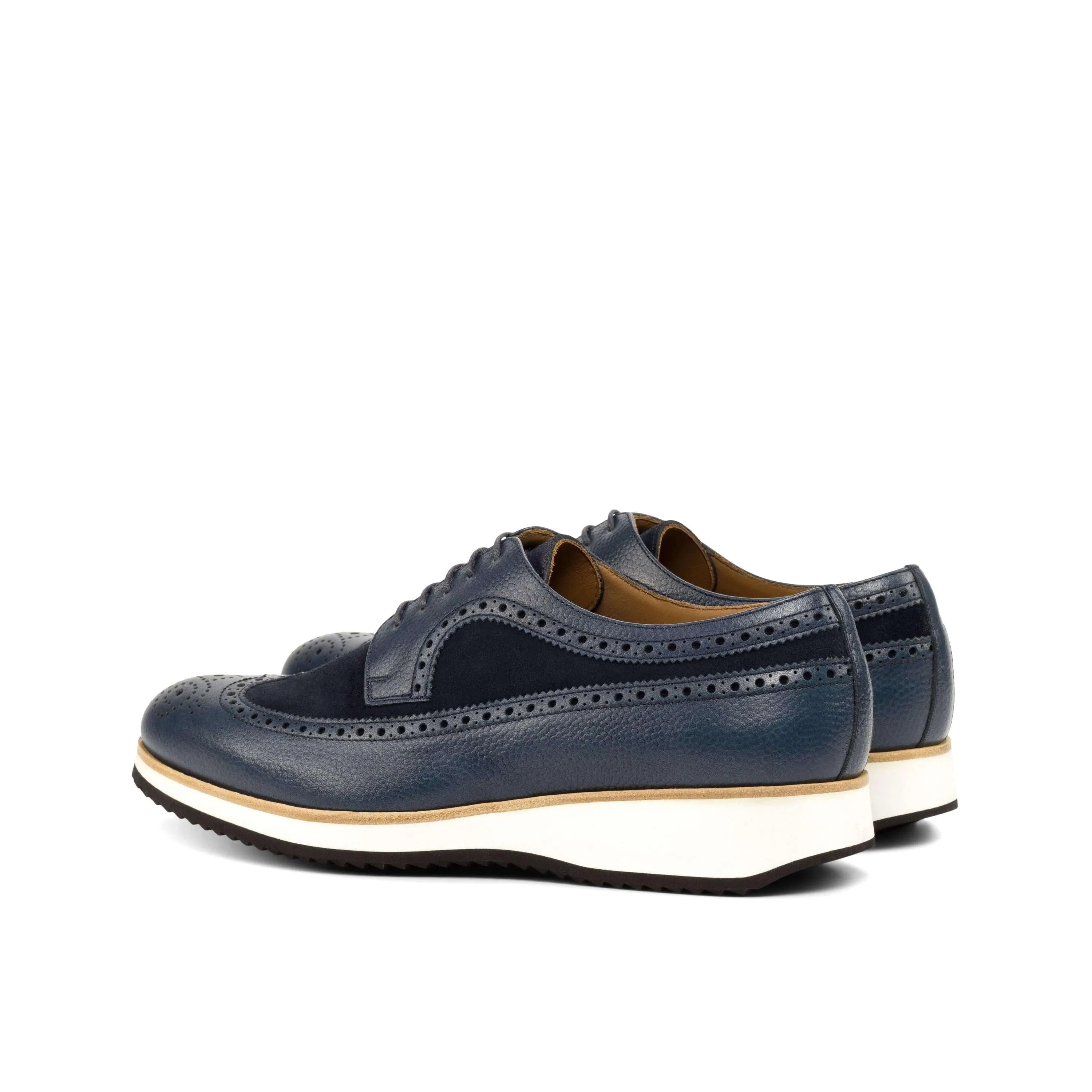 Pair of blue leather longwing blucher shoes, 300 Longwing Blucher Shoes II