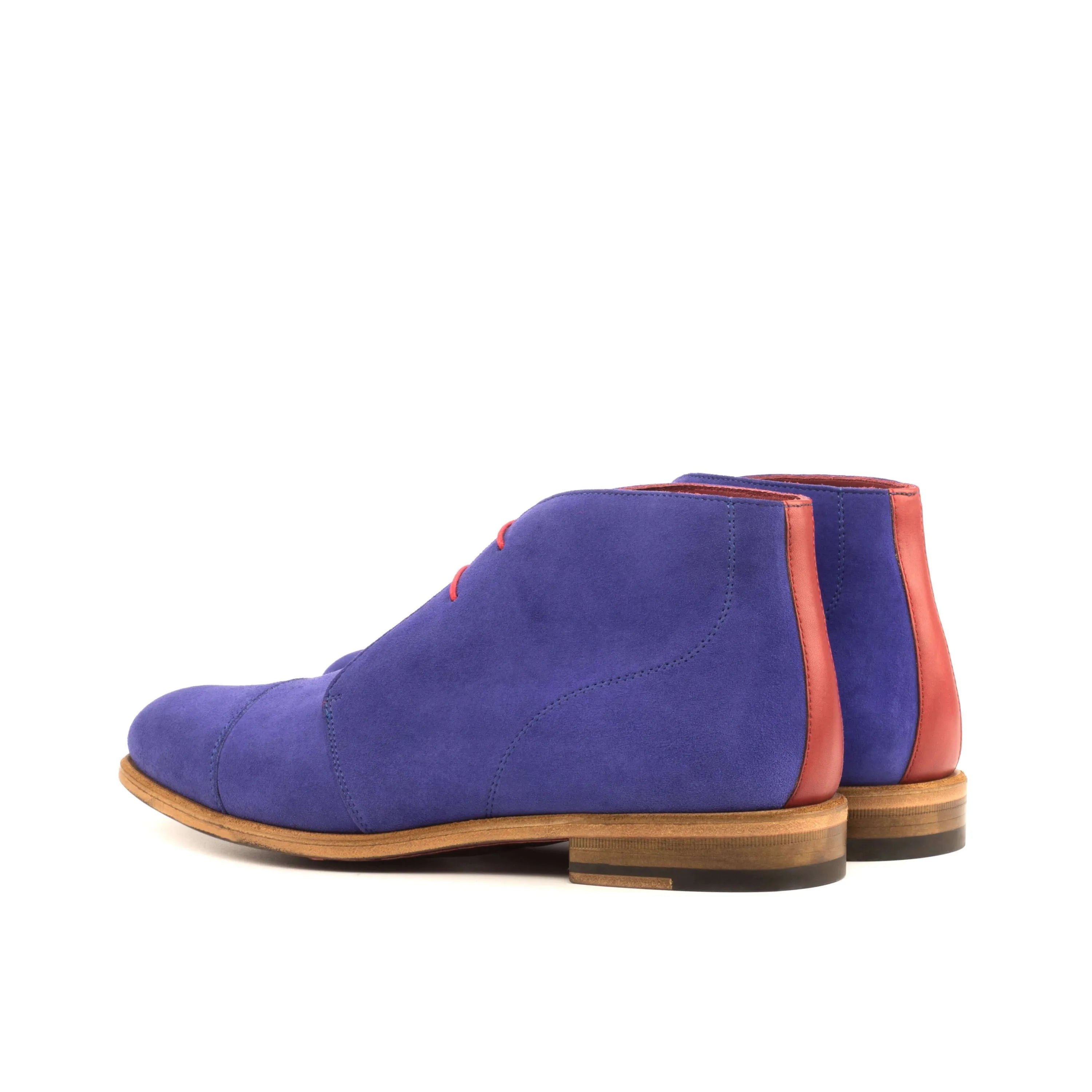 Admiral chukka boots in purple and red suede patina chukkas