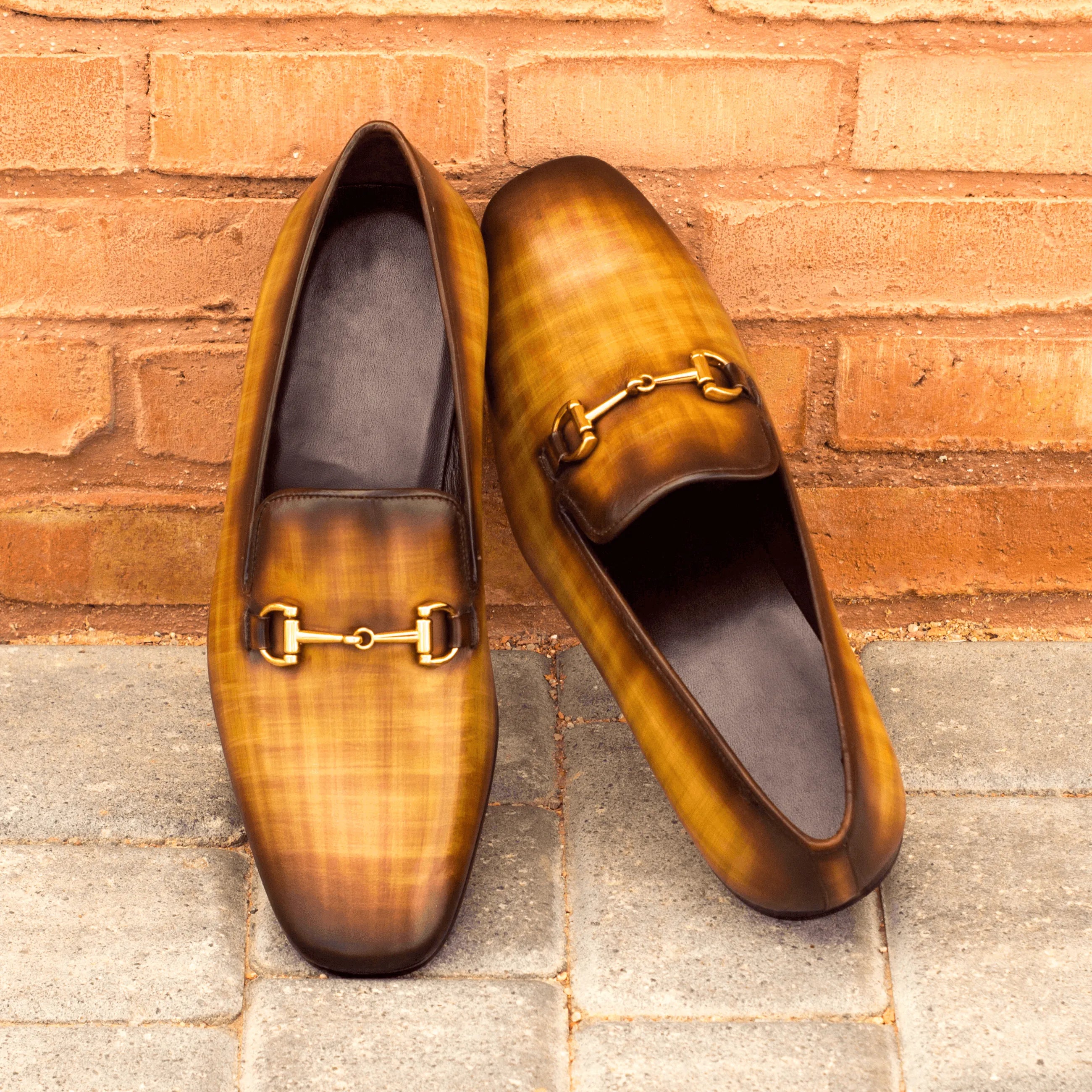 Pair of brown leather Albus Drake Slipon II loafers