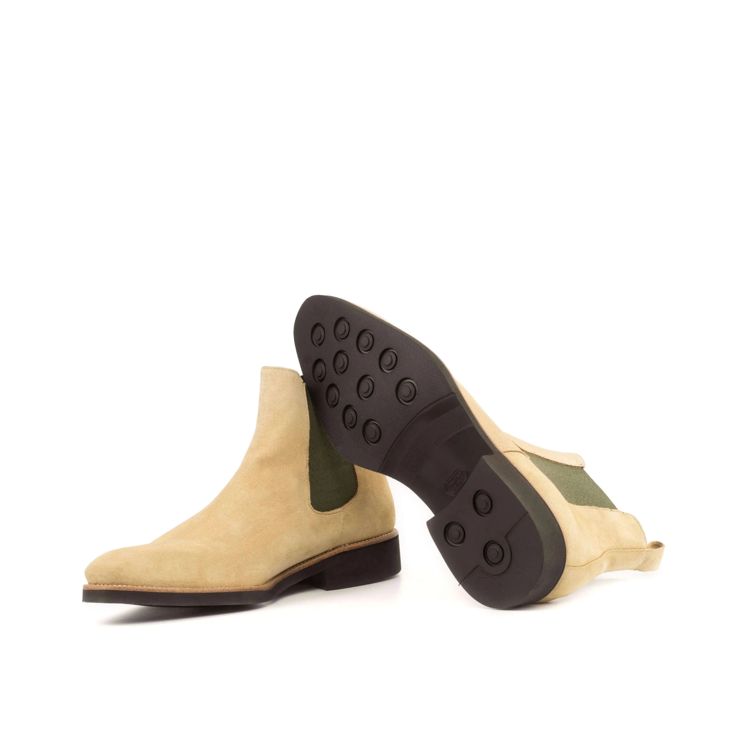 Beige suede Anoki Chelsea Boots II back view