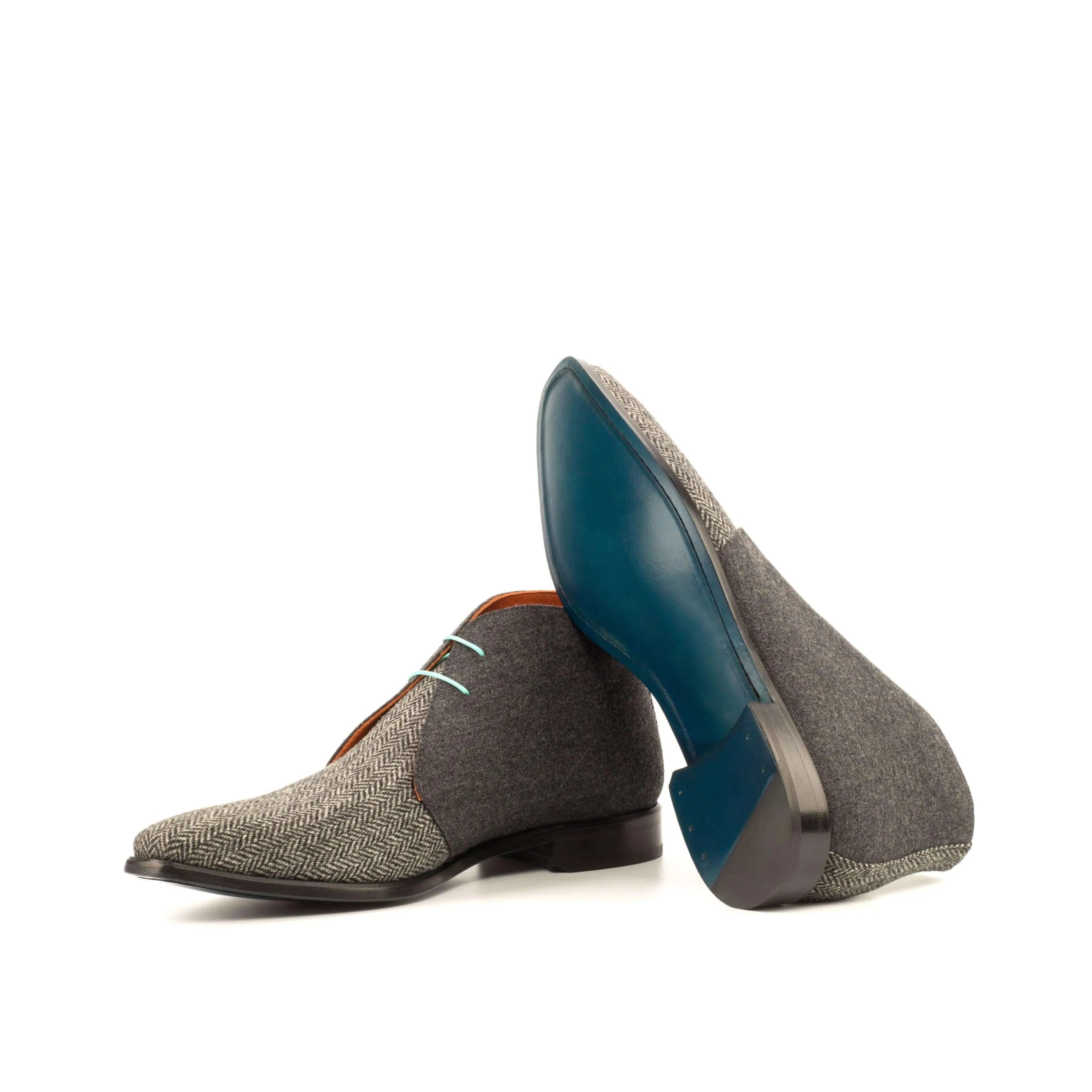Gray herringbone Anthelym Chukka Boots II