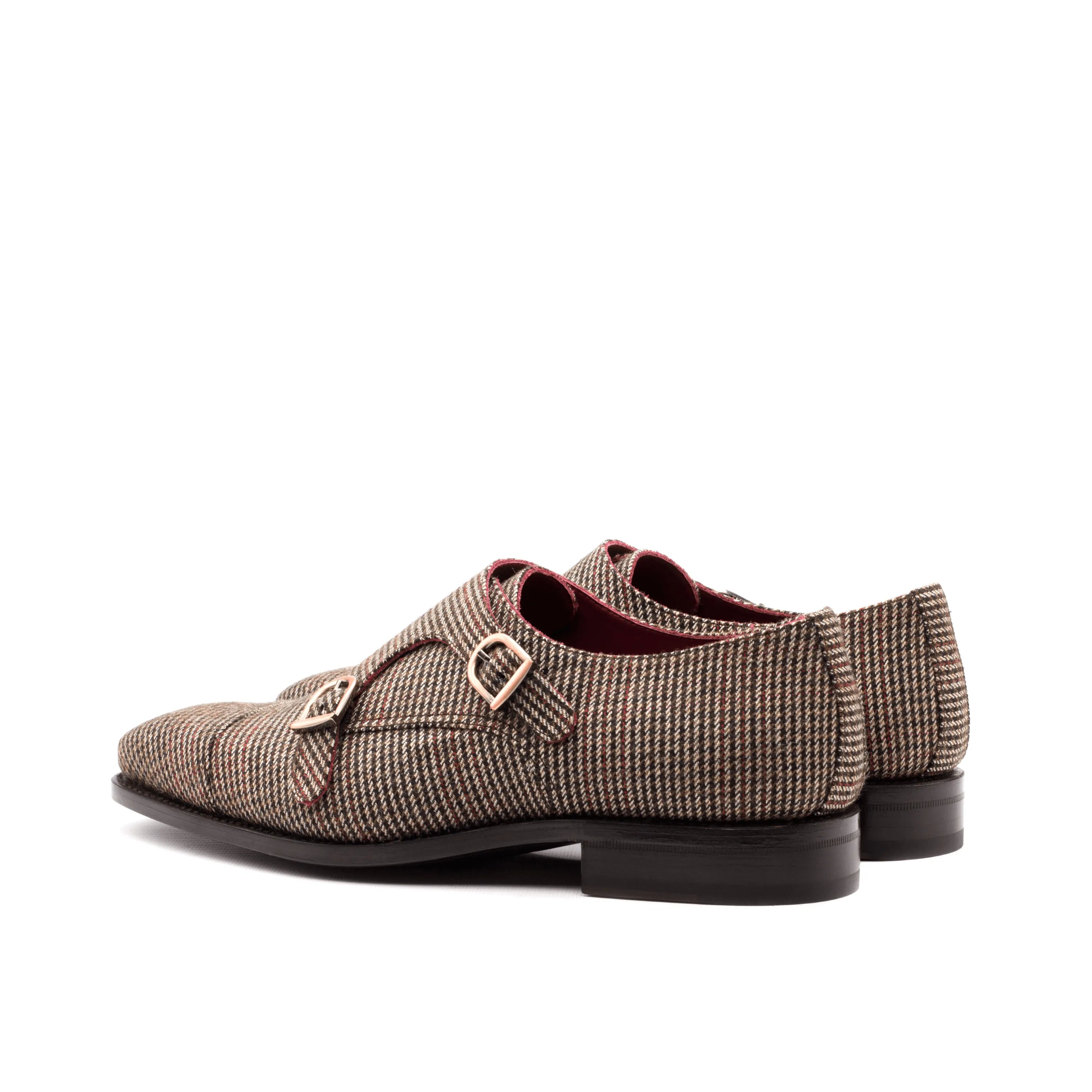 Ara Double Monk striped tweed double monk strap shoes