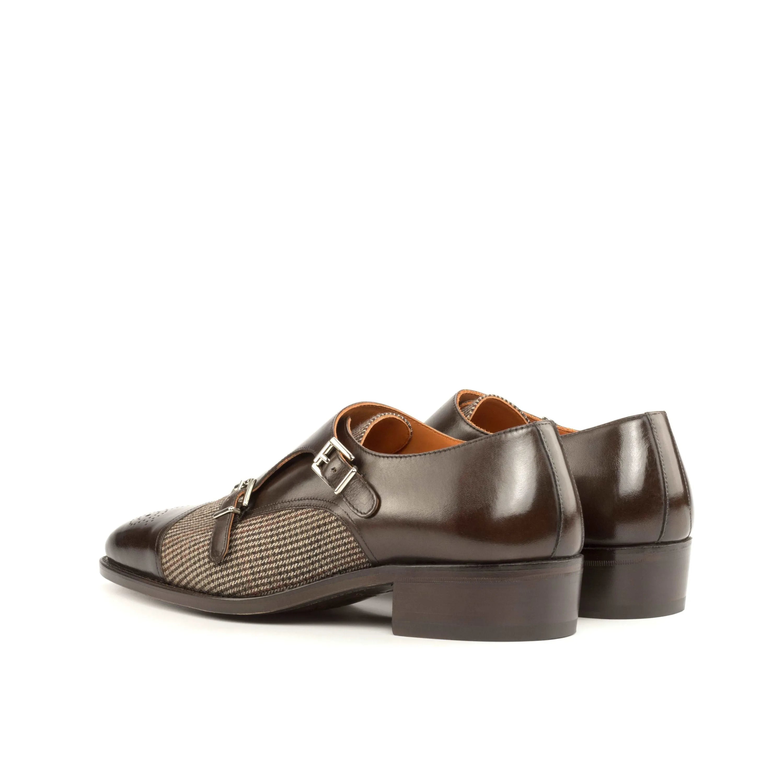 Aristo Double Monk brown leather double monk strap shoes