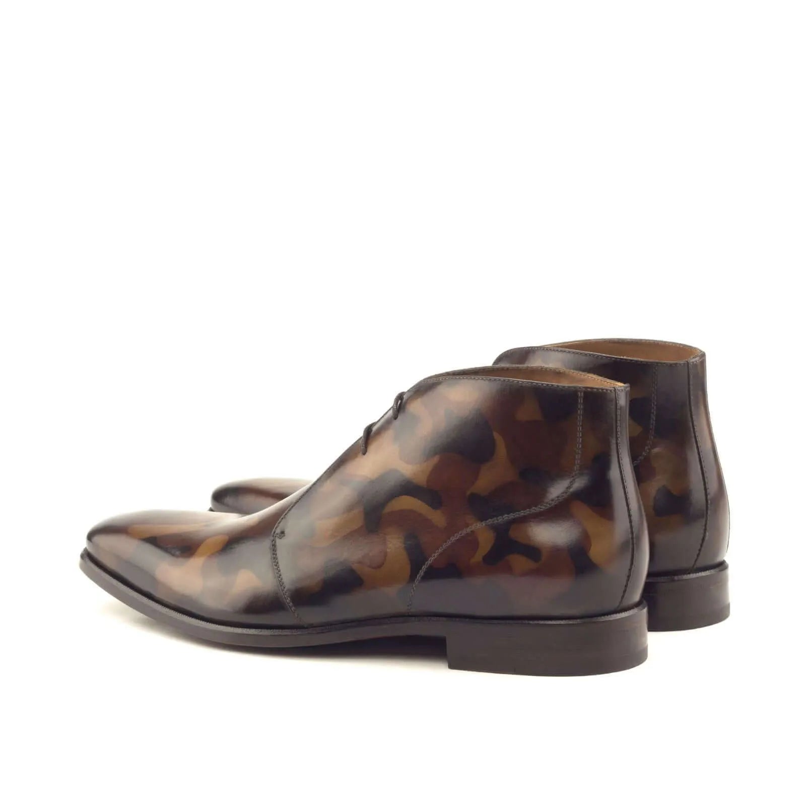 Battle Patina Chukkas in camouflage leather