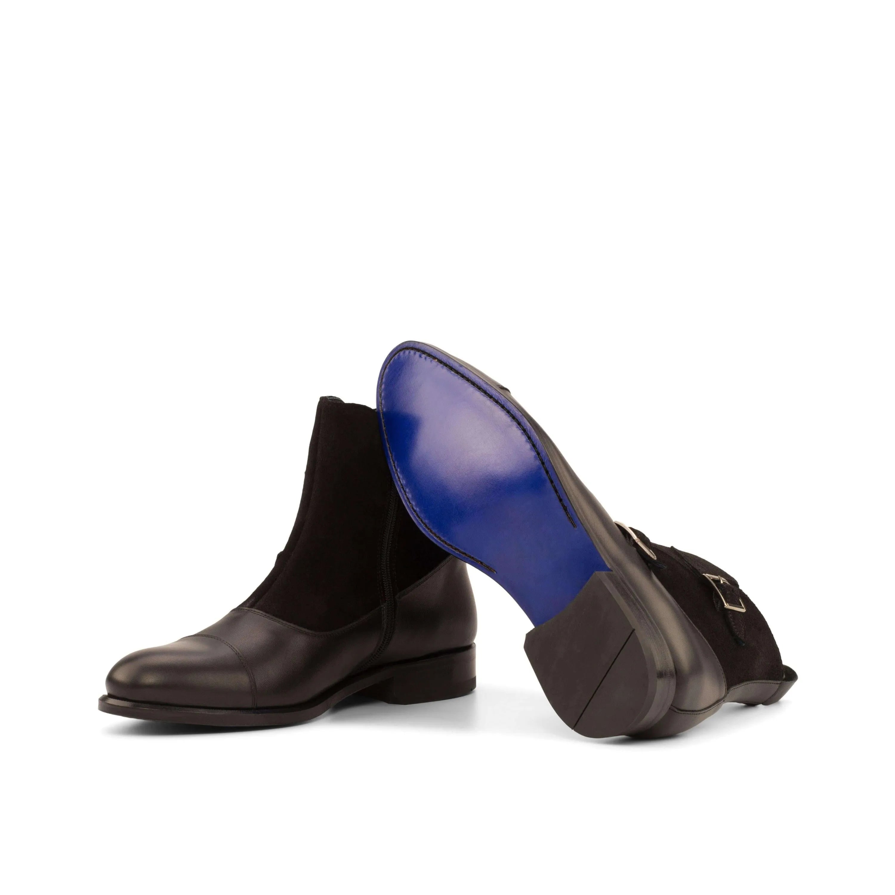 Benny Octavian Boots II leather and suede ankle boots back view