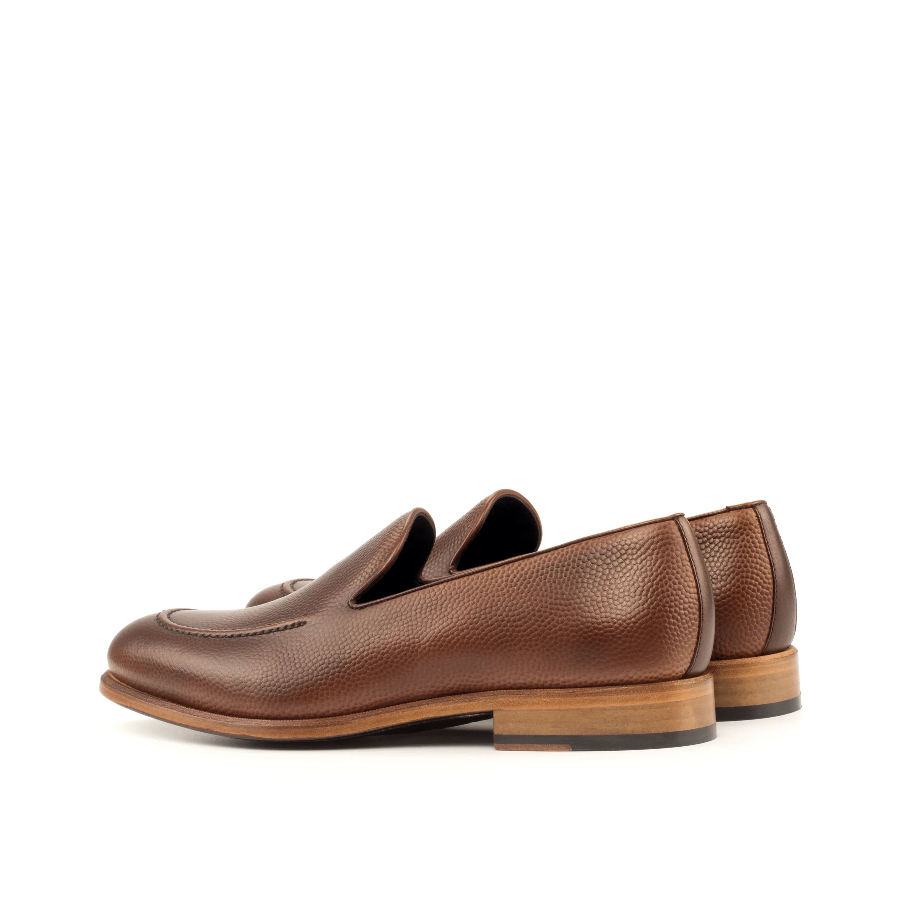 Biyen loafers: brown leather luxury bespoke shoes for men