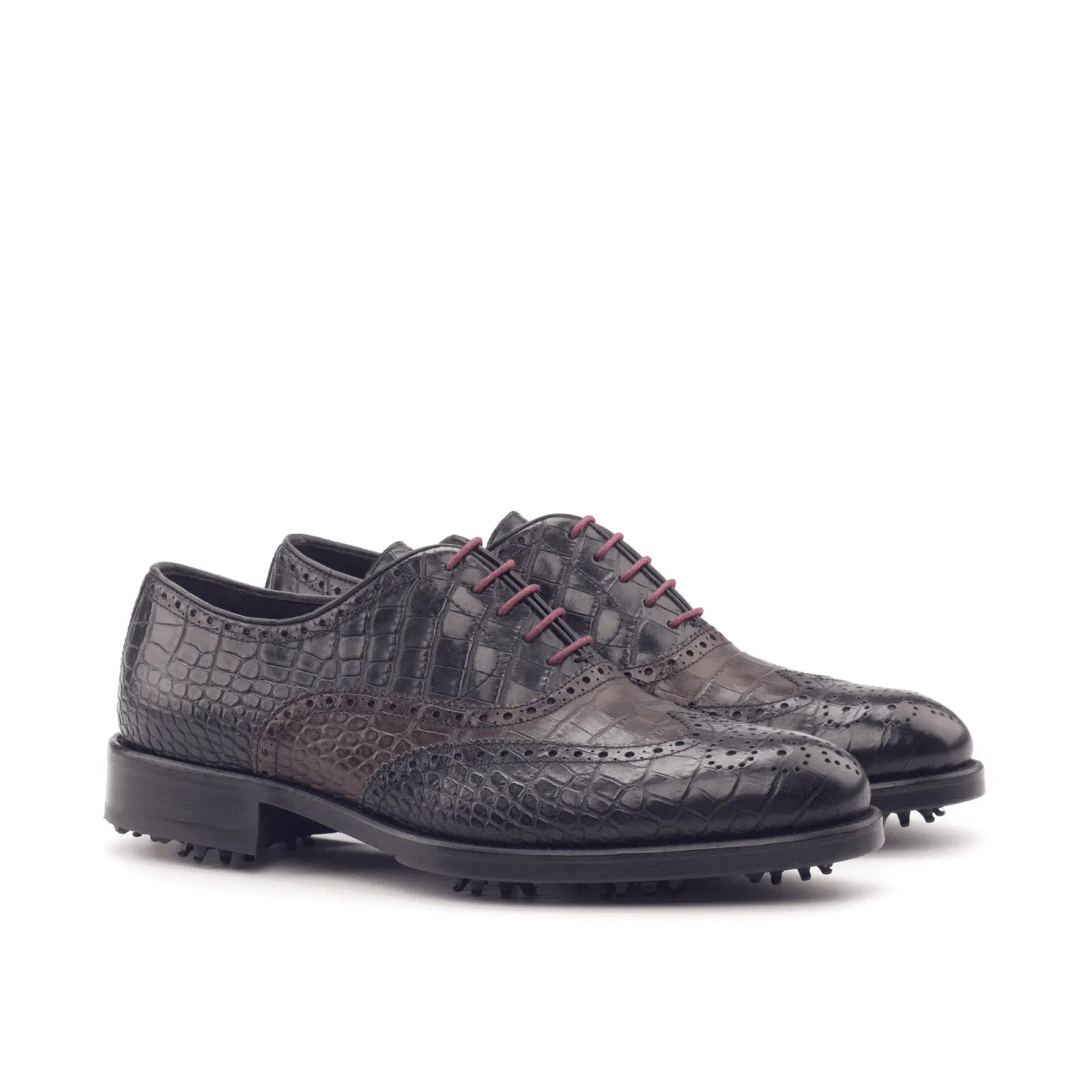 Pair of brown leather Bobby Full Brogue golf shoes II