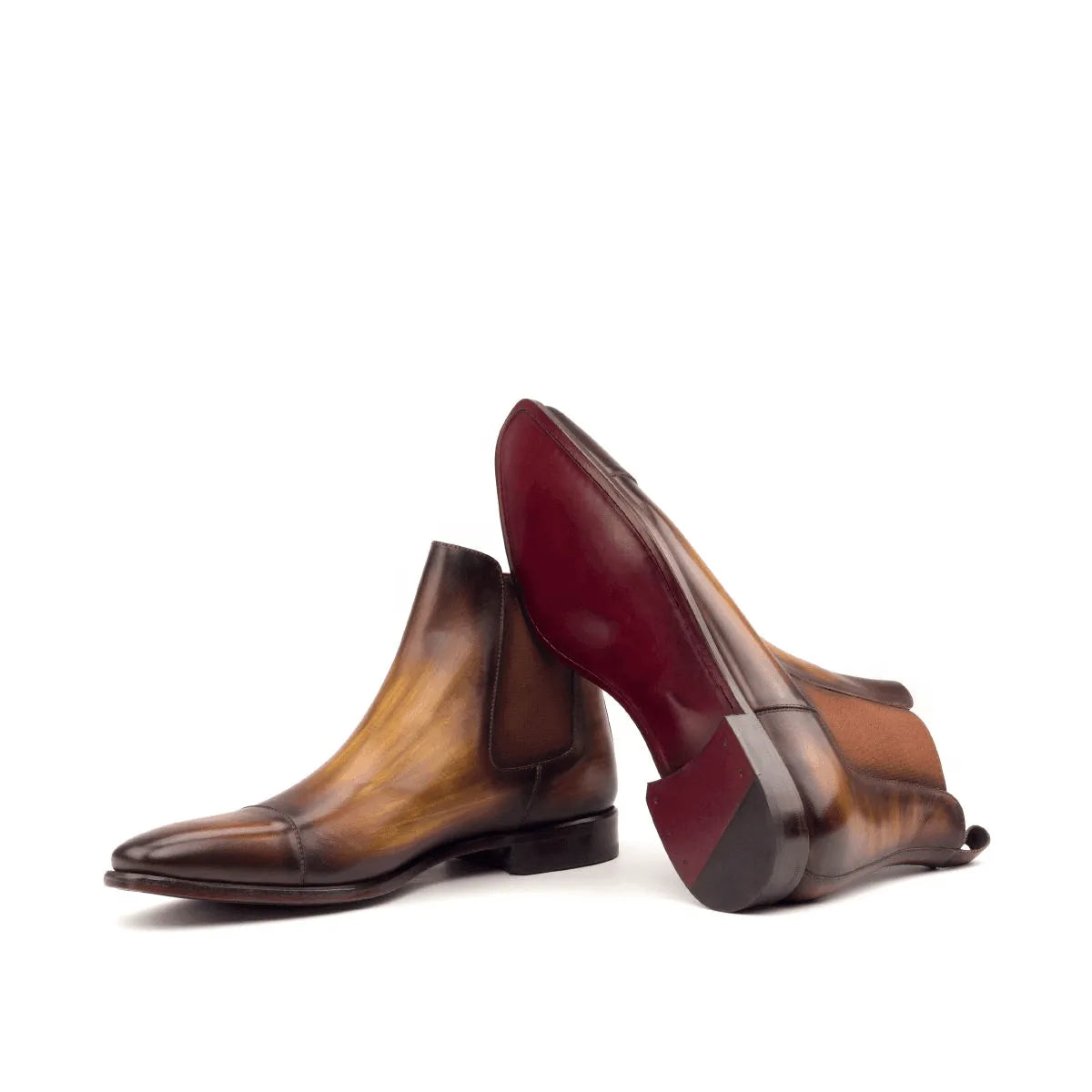 Caratacos Patina Chelsea Boots II: two brown leather Chelsea boots