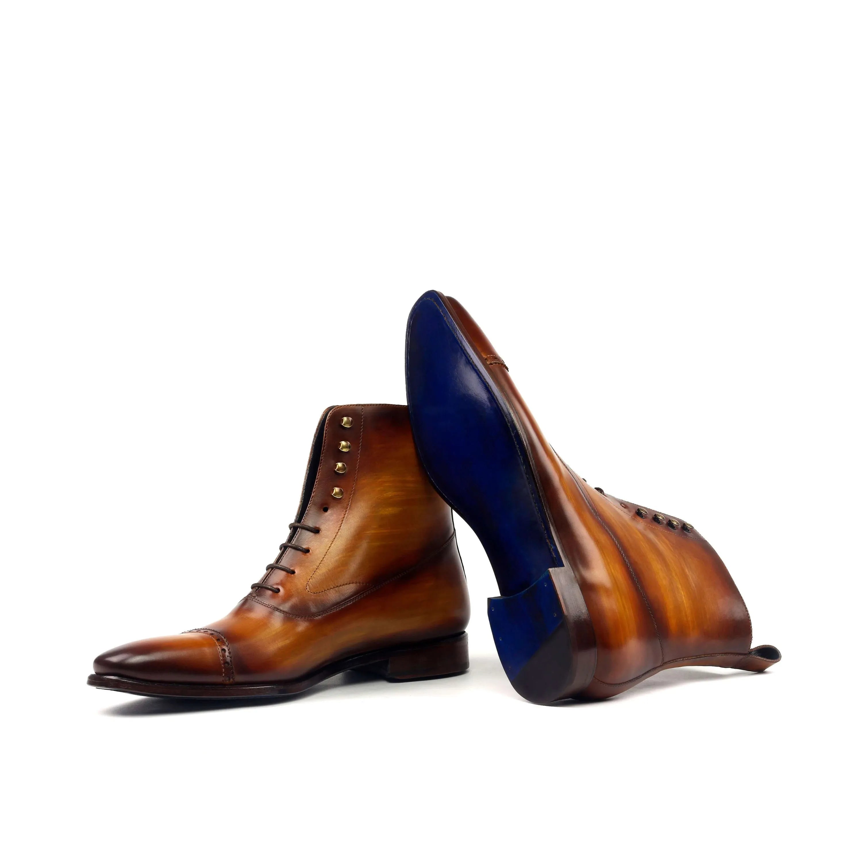Chalky W Balmoral Boots II brown leather lace-up luxury bespoke shoes for men