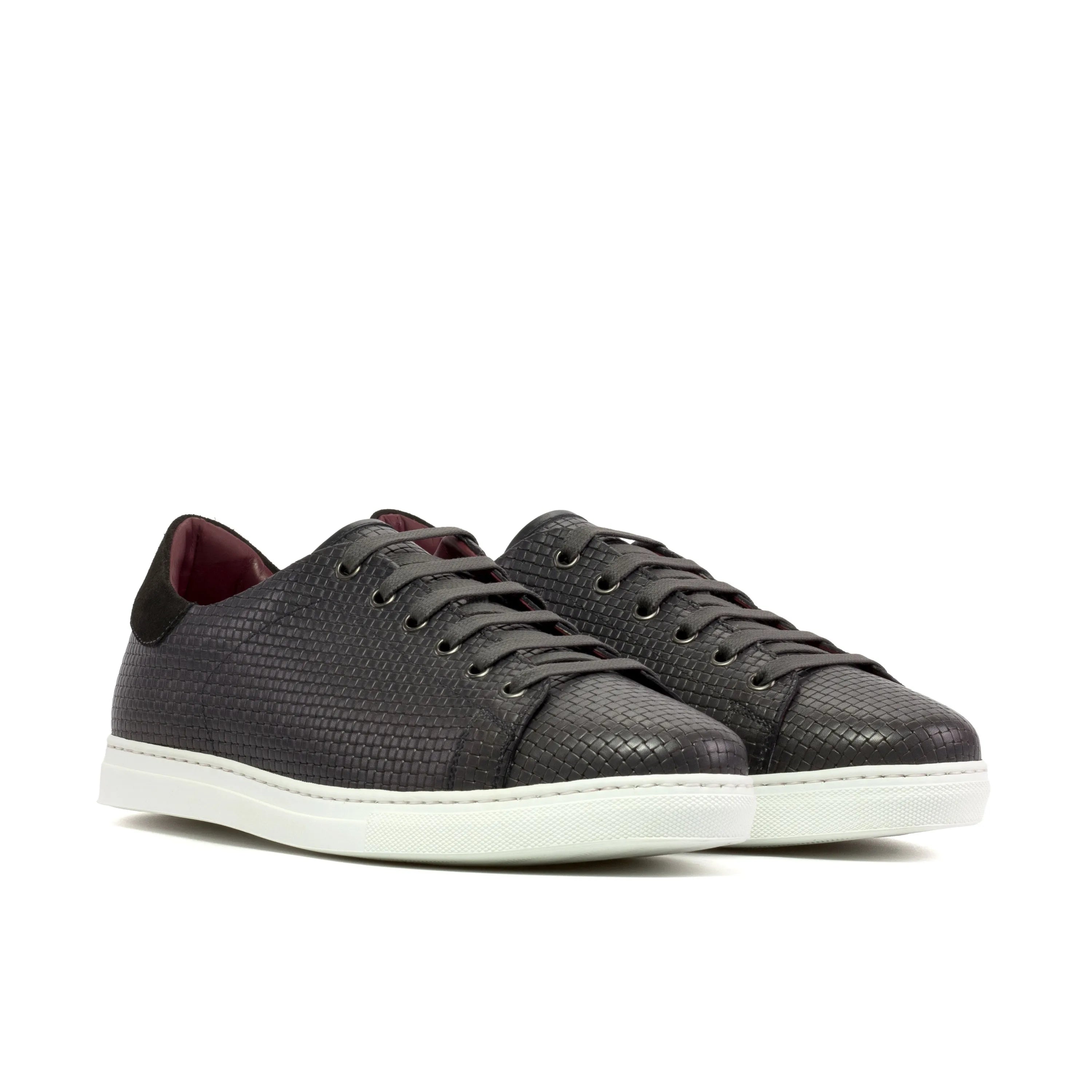 Pair of gray snakeskin Chehade Trainer Sneaker II