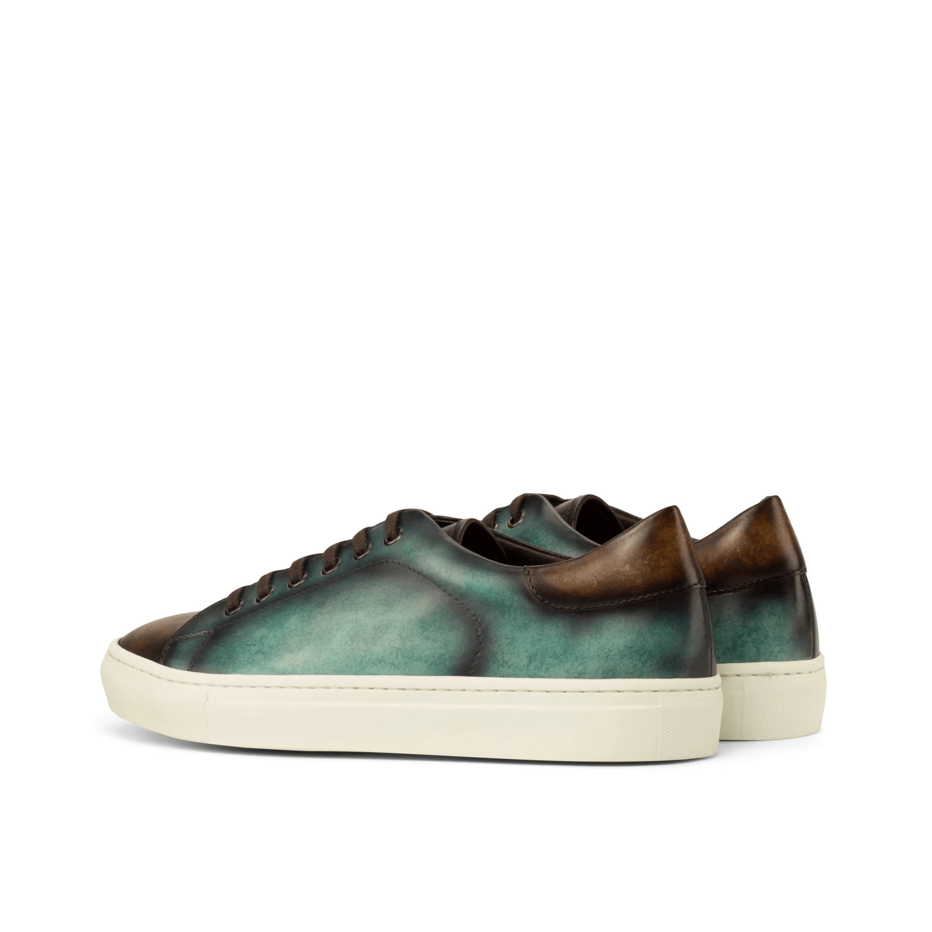 Chochmo patina trainer sneaker with leather and brown accents