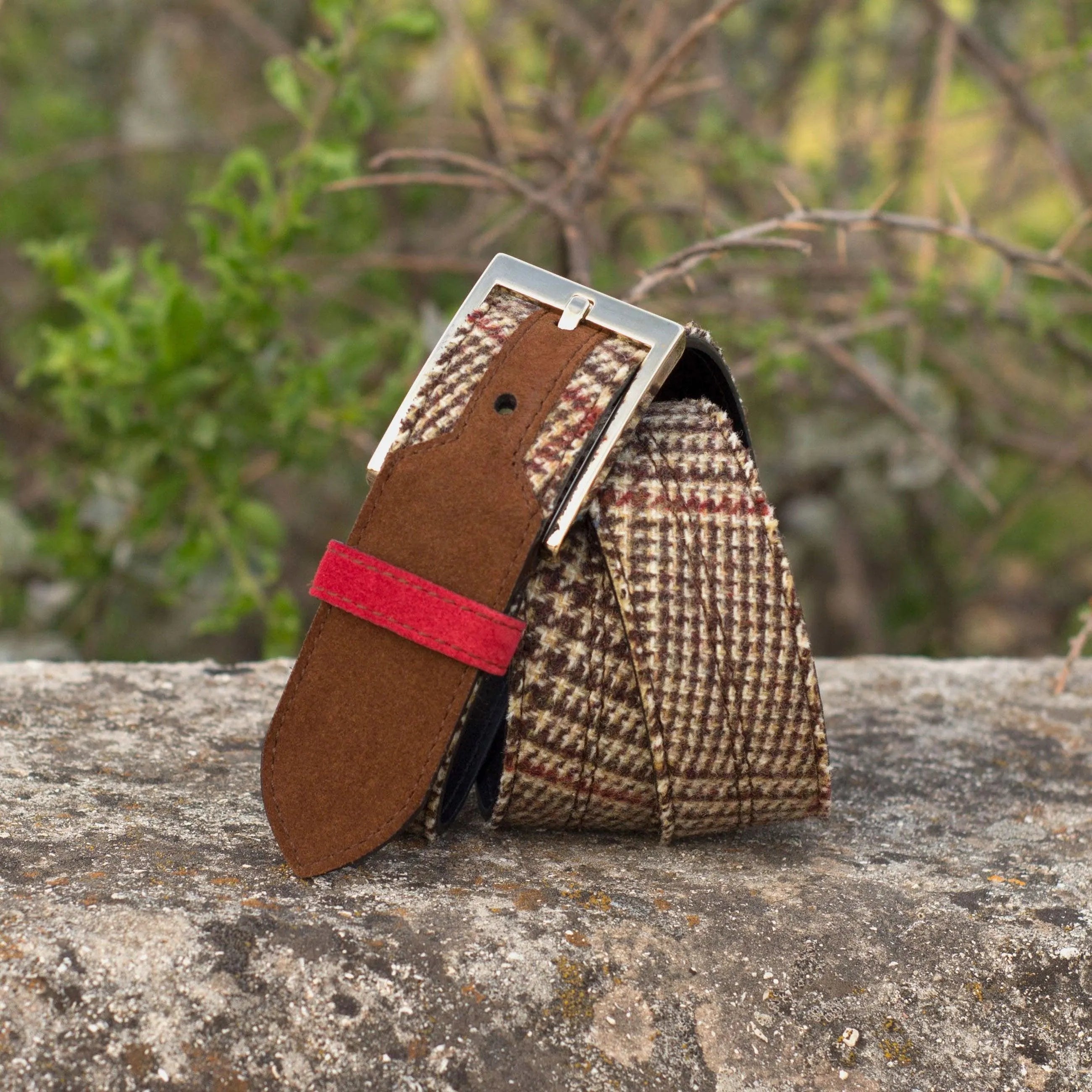 D90 Marseille Belt II in tweed and suede