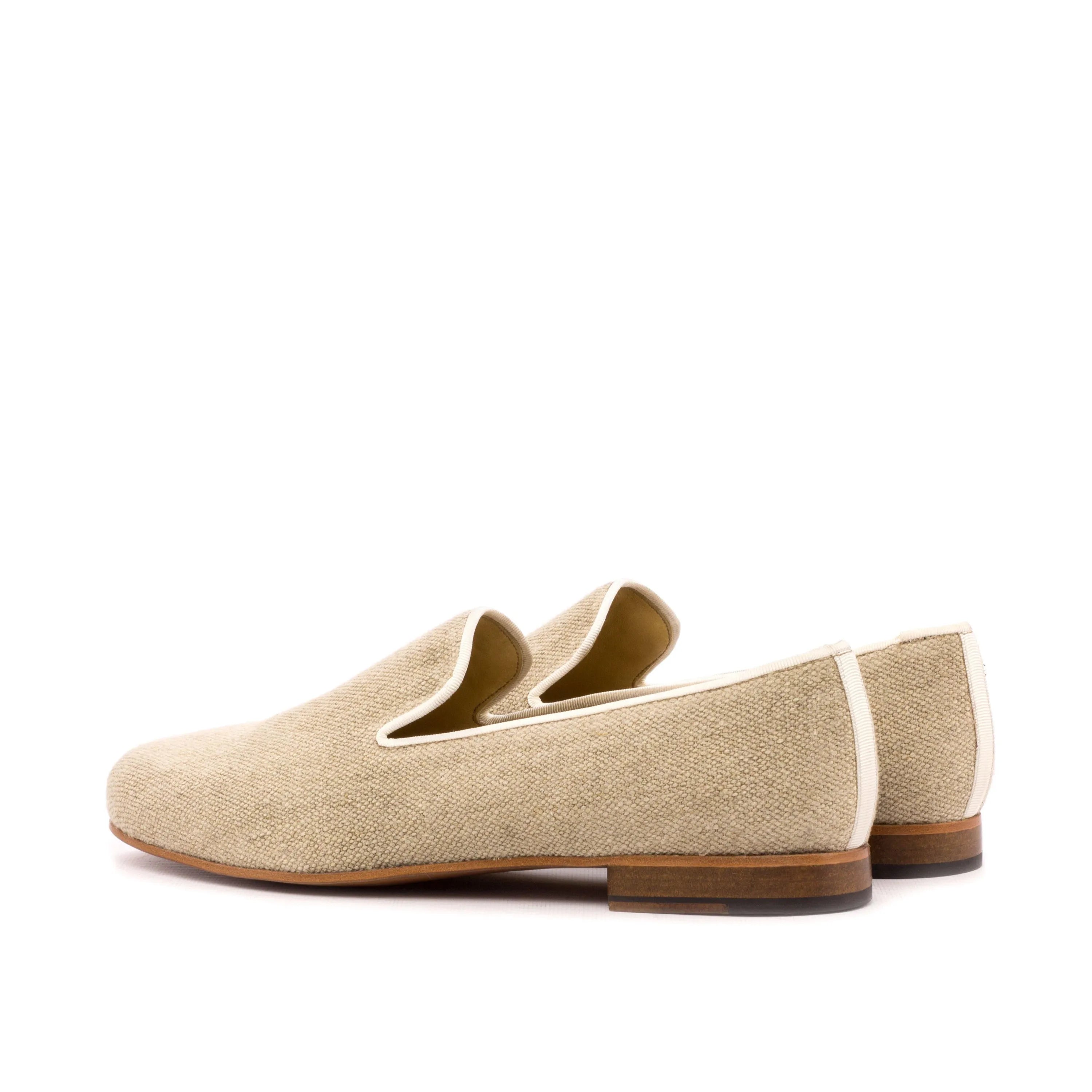 Dahab Wellington Slipon beige fabric loafers