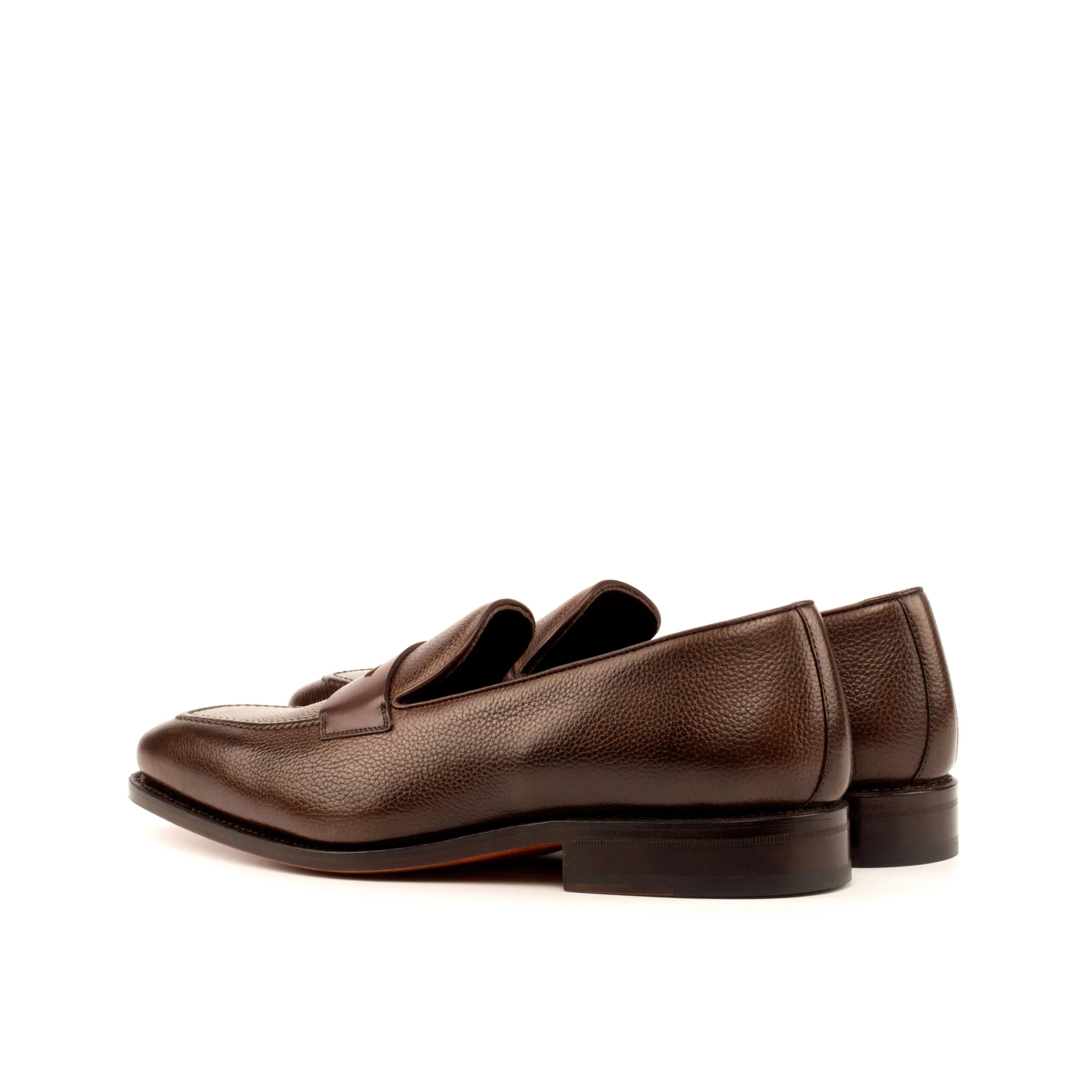 Dark brown Darko loafers, luxury bespoke shoes for men