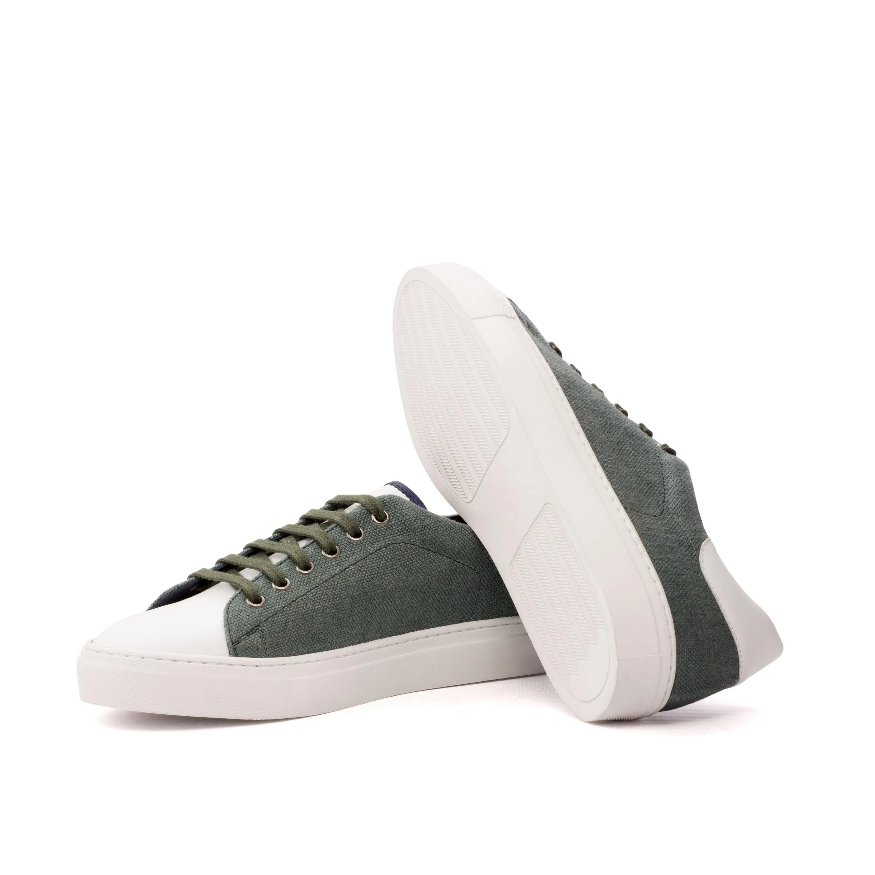 Olive green canvas Davit Trainer Sneaker II cupsole trainer