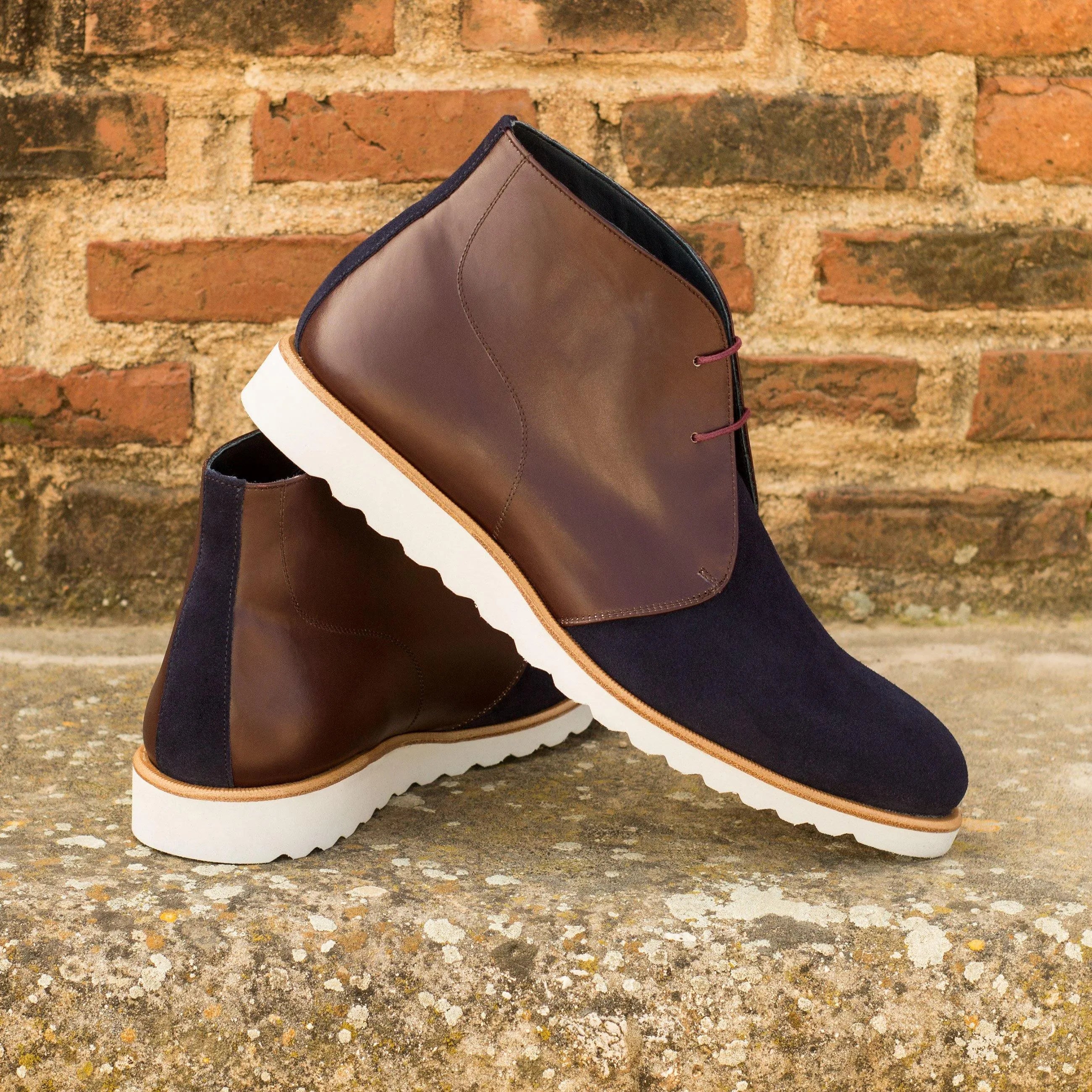 Two-toned leather and suede Denne Chukka boots II