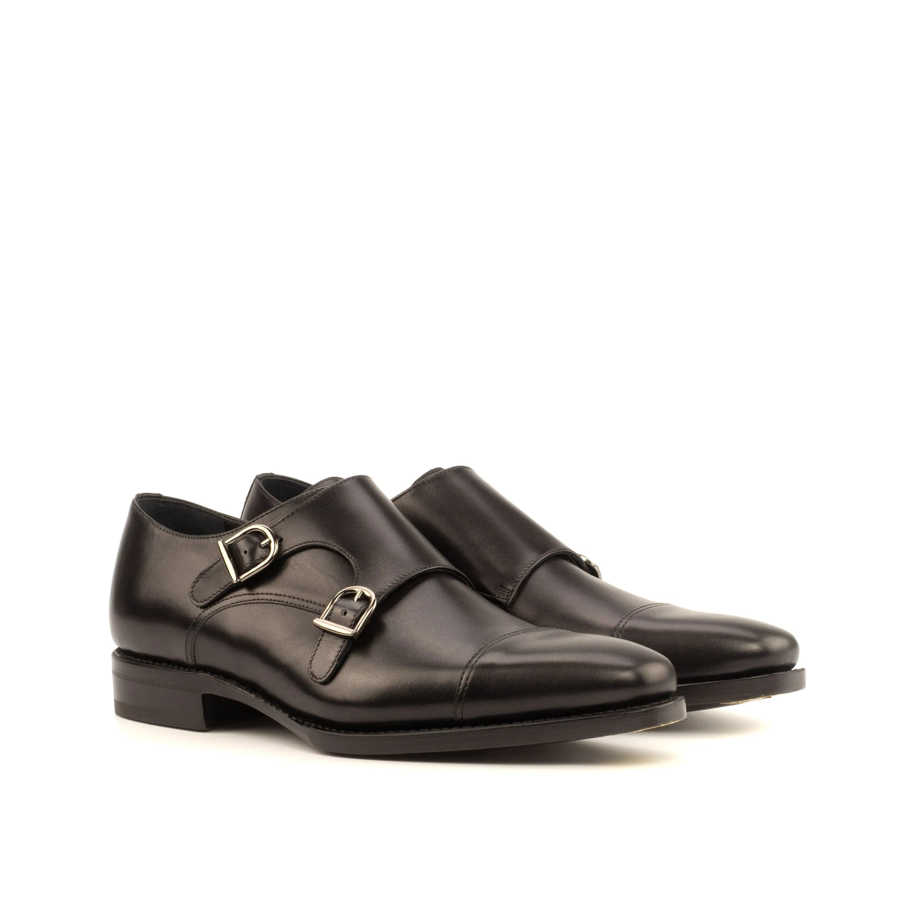 Dominto Double Monk black leather pair of shoes