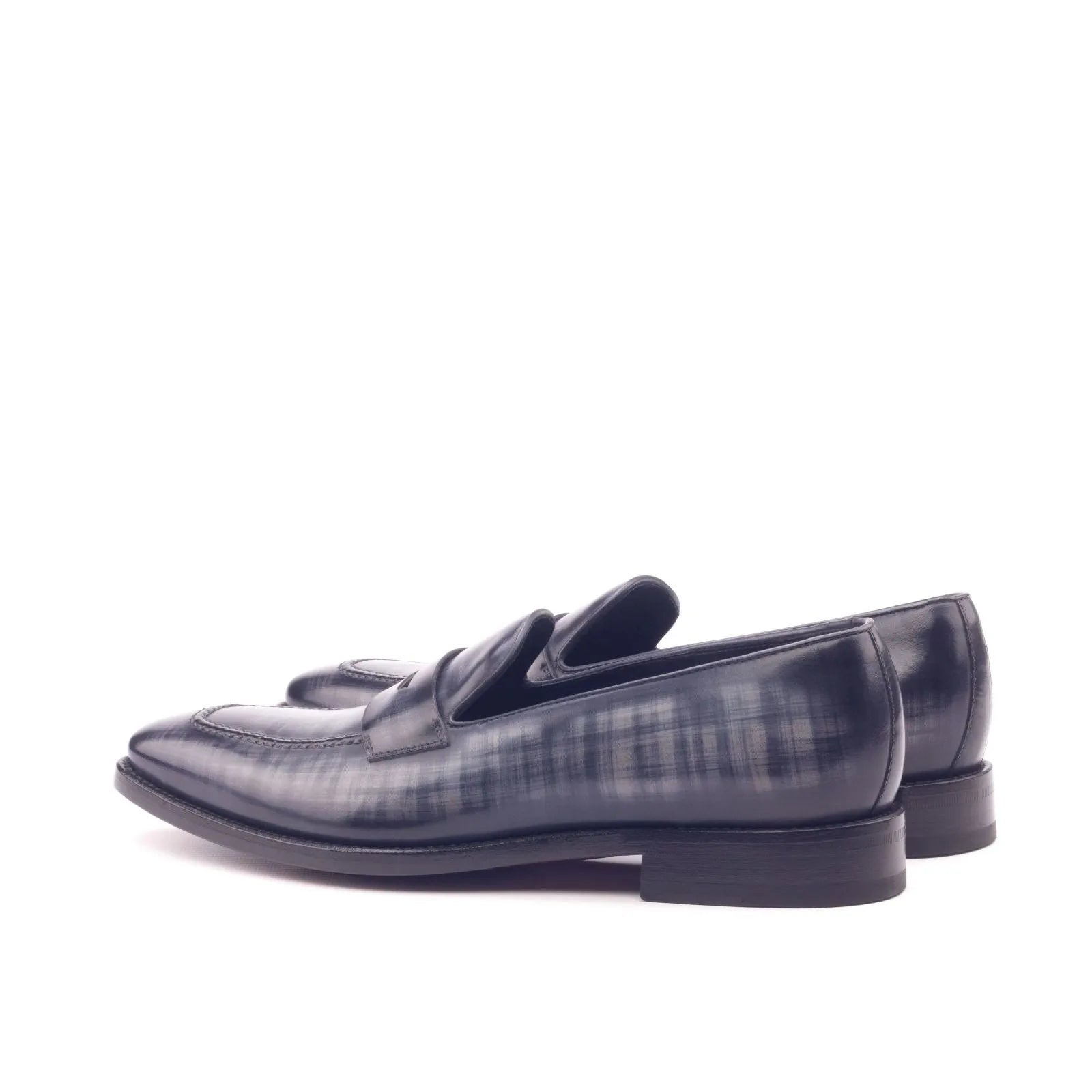 Pair of black leather Edisons Patina Loafers