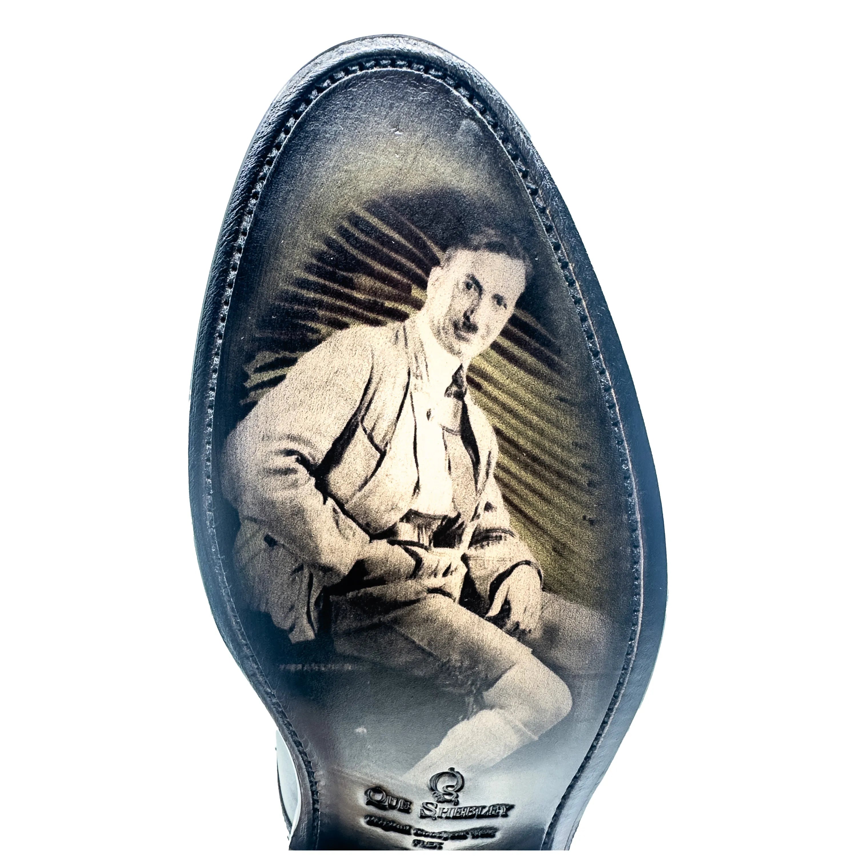 Man’s portrait on FP Jumper Boots shoe sole