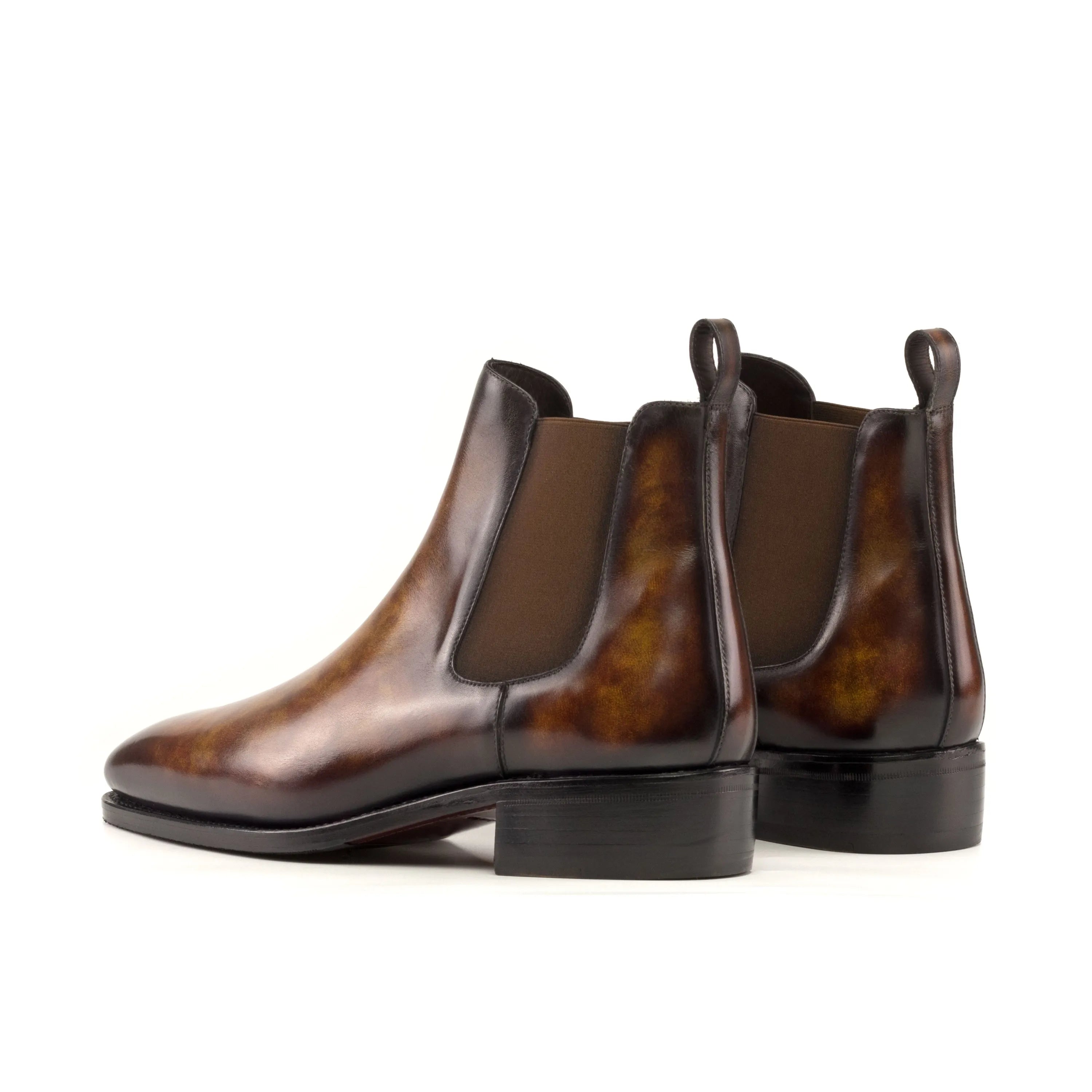 Francesco Patina Chelsea Boots II in brown leather