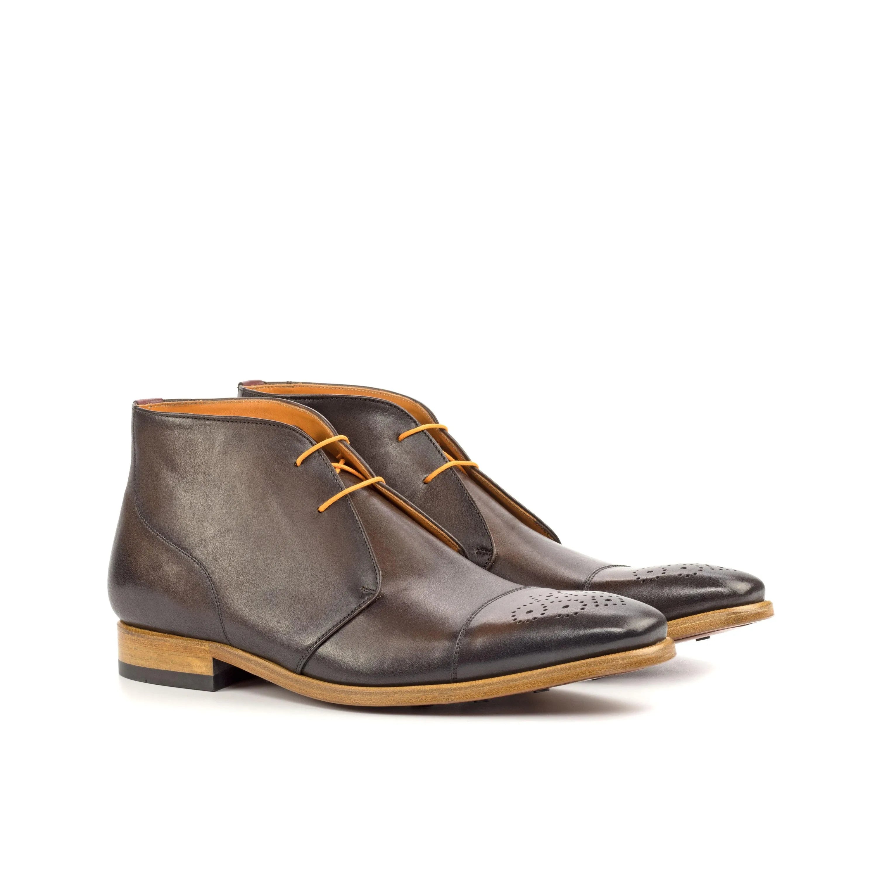 Franko chukka boots in rich brown leather