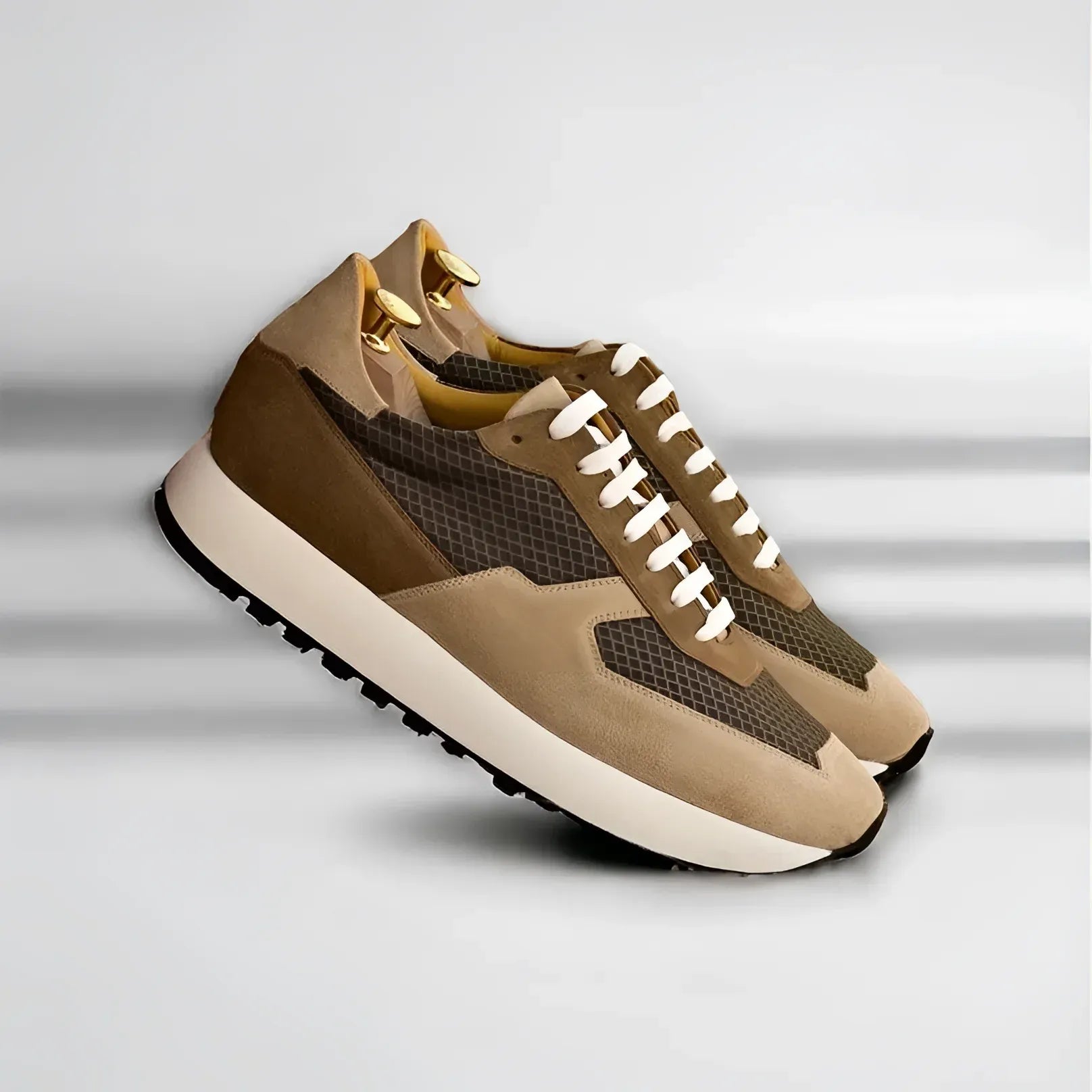 FT19 chunky trainer sneaker in stylish brown and beige