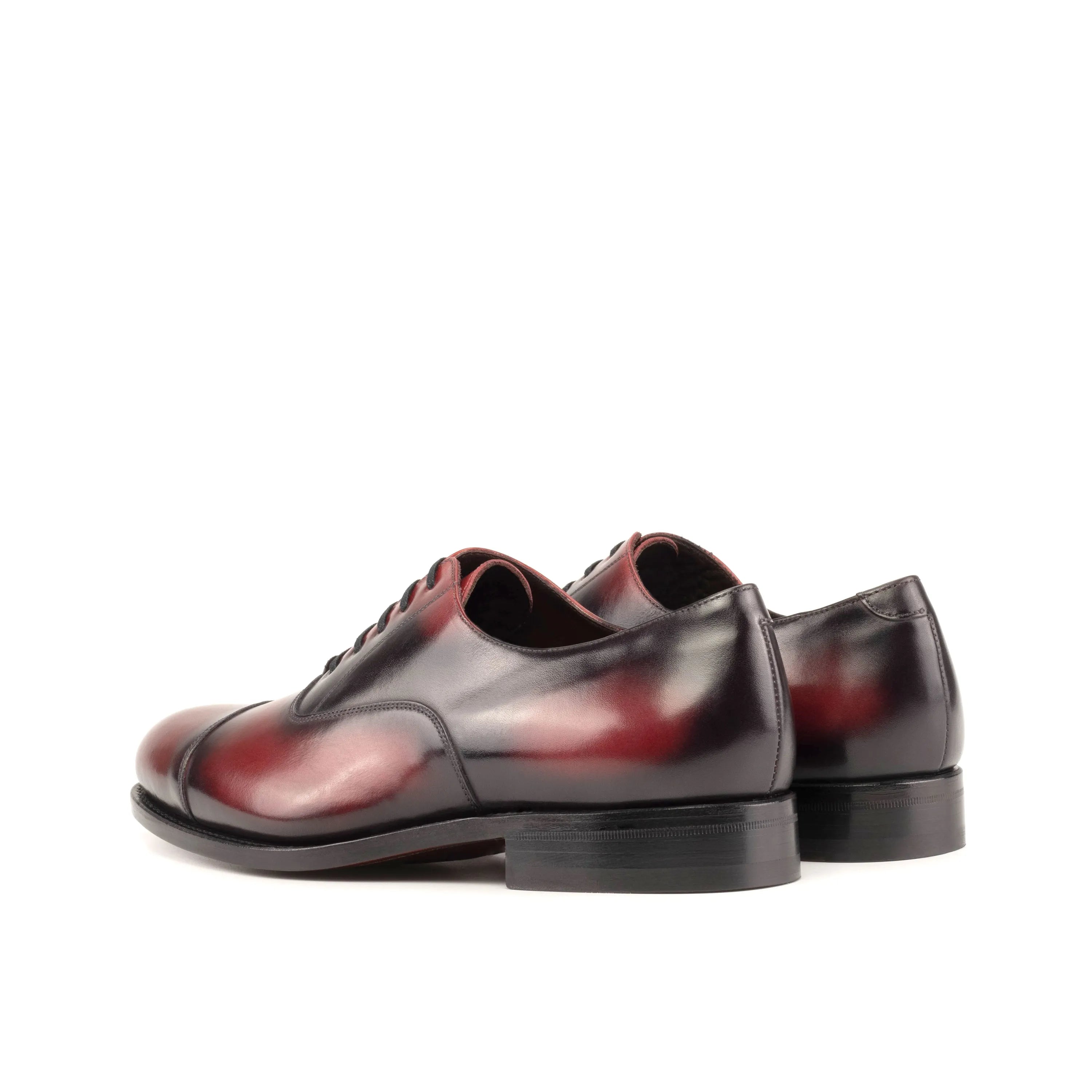 Gazi Patina Oxford shoes in burgundy leather