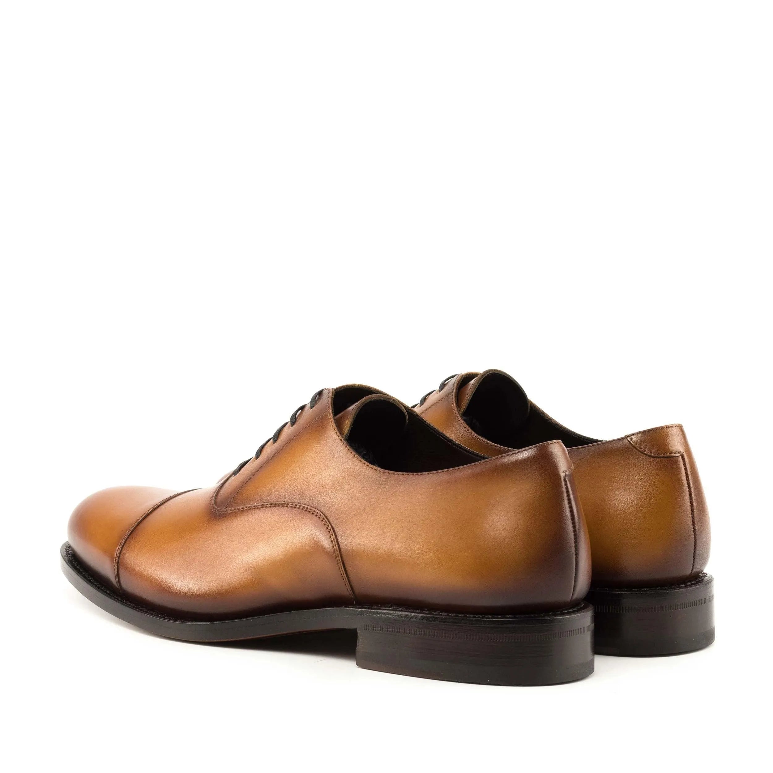 Pair of brown leather Georgy Oxford shoes in fast lane style