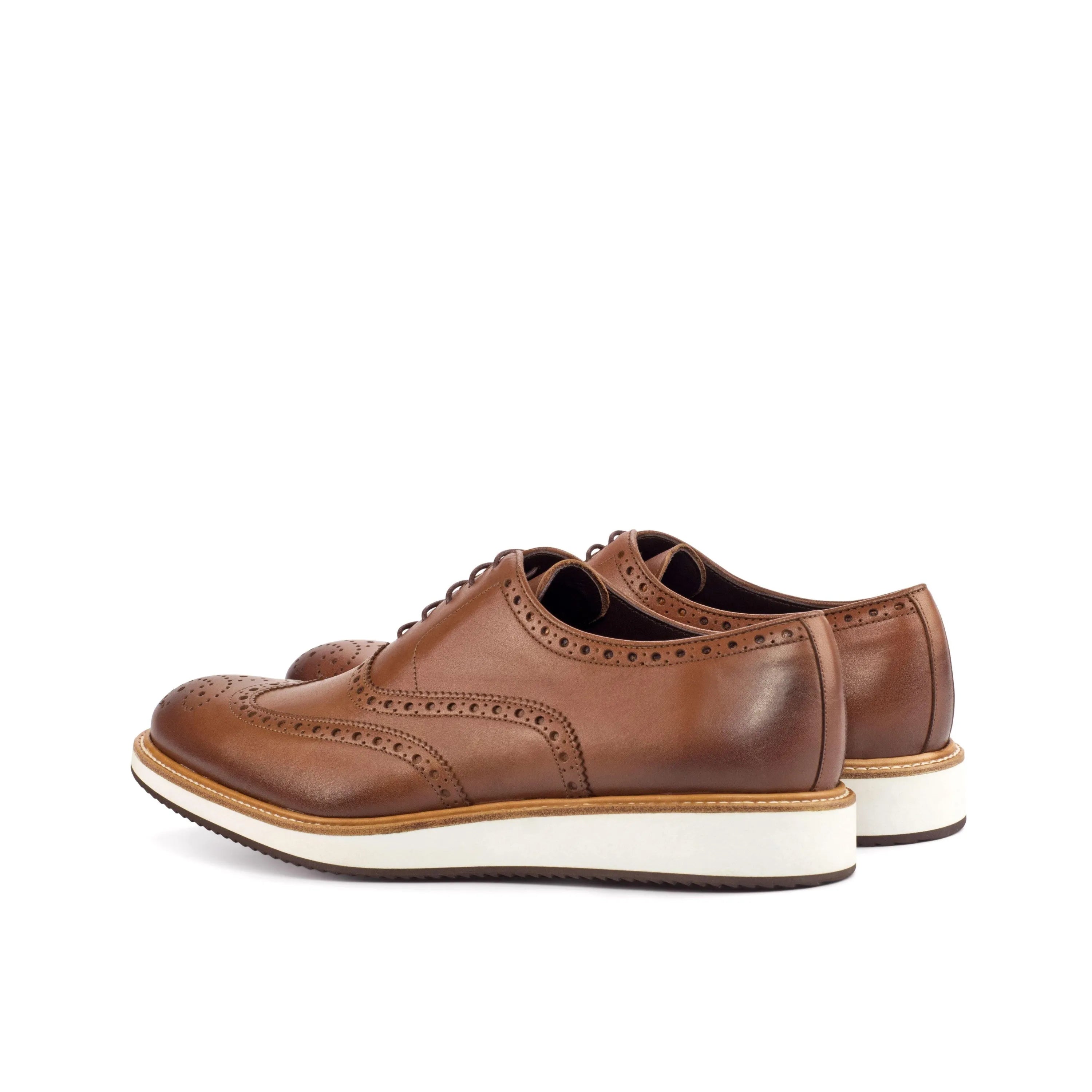 Brown leather GH09 full brogue dress shoes for men