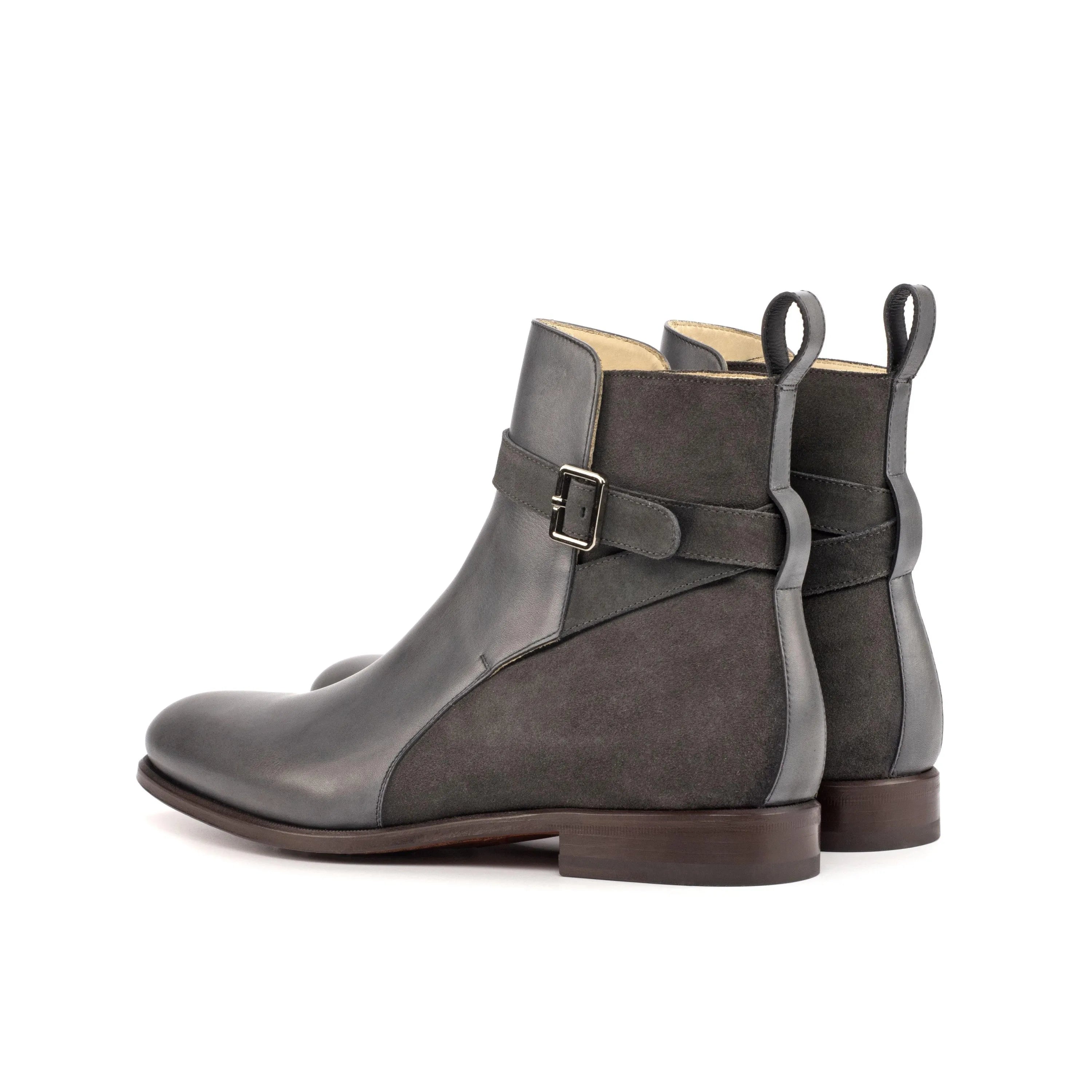 Giliano Jodhpur boots in gray leather, ankle style