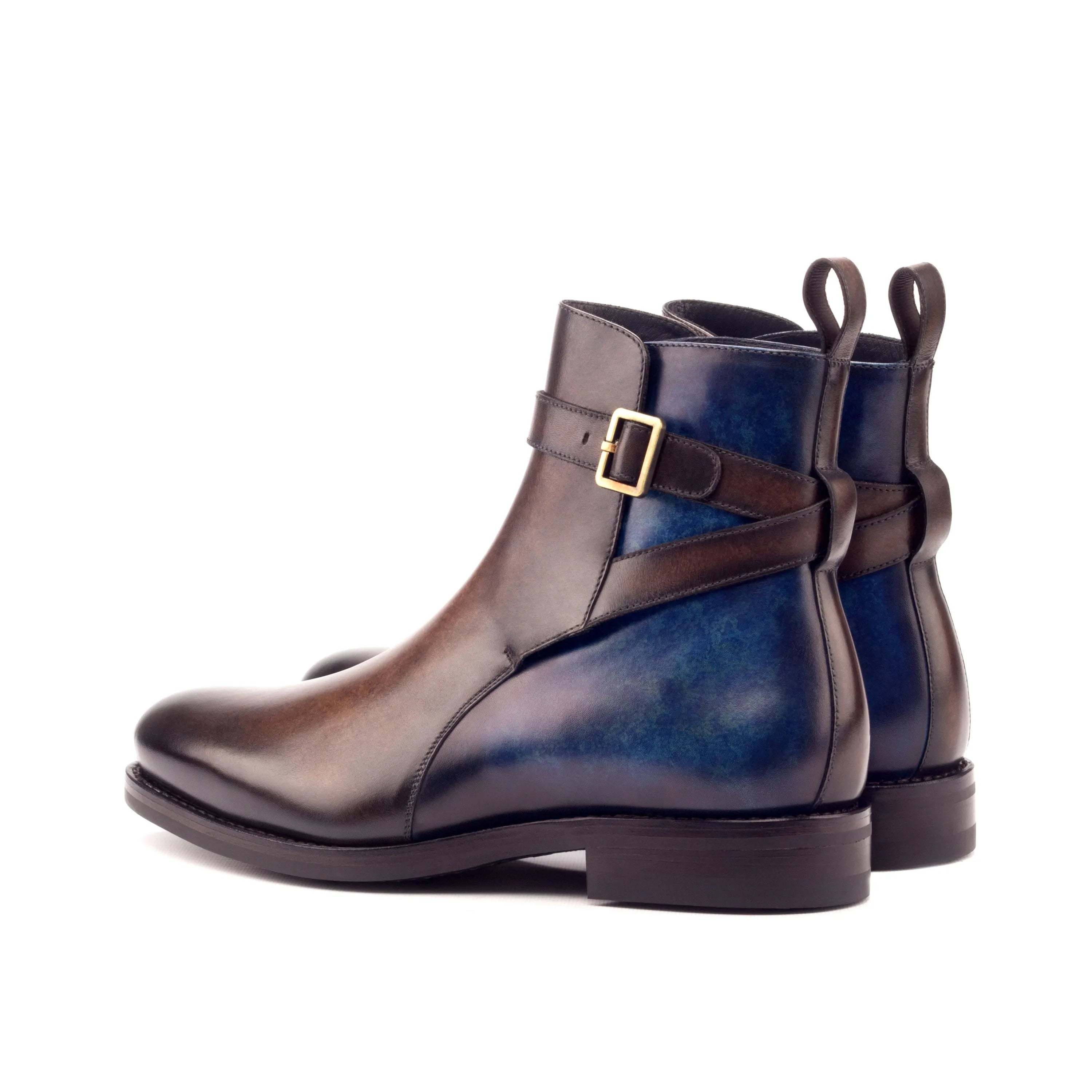 Haile Jodhpur Patina Boots: two-toned leather ankle boots
