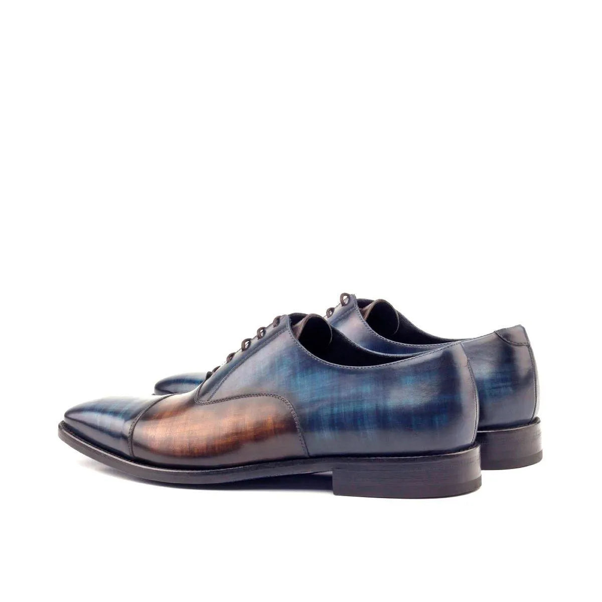 Heartland Oxford patina shoes in two-toned leather