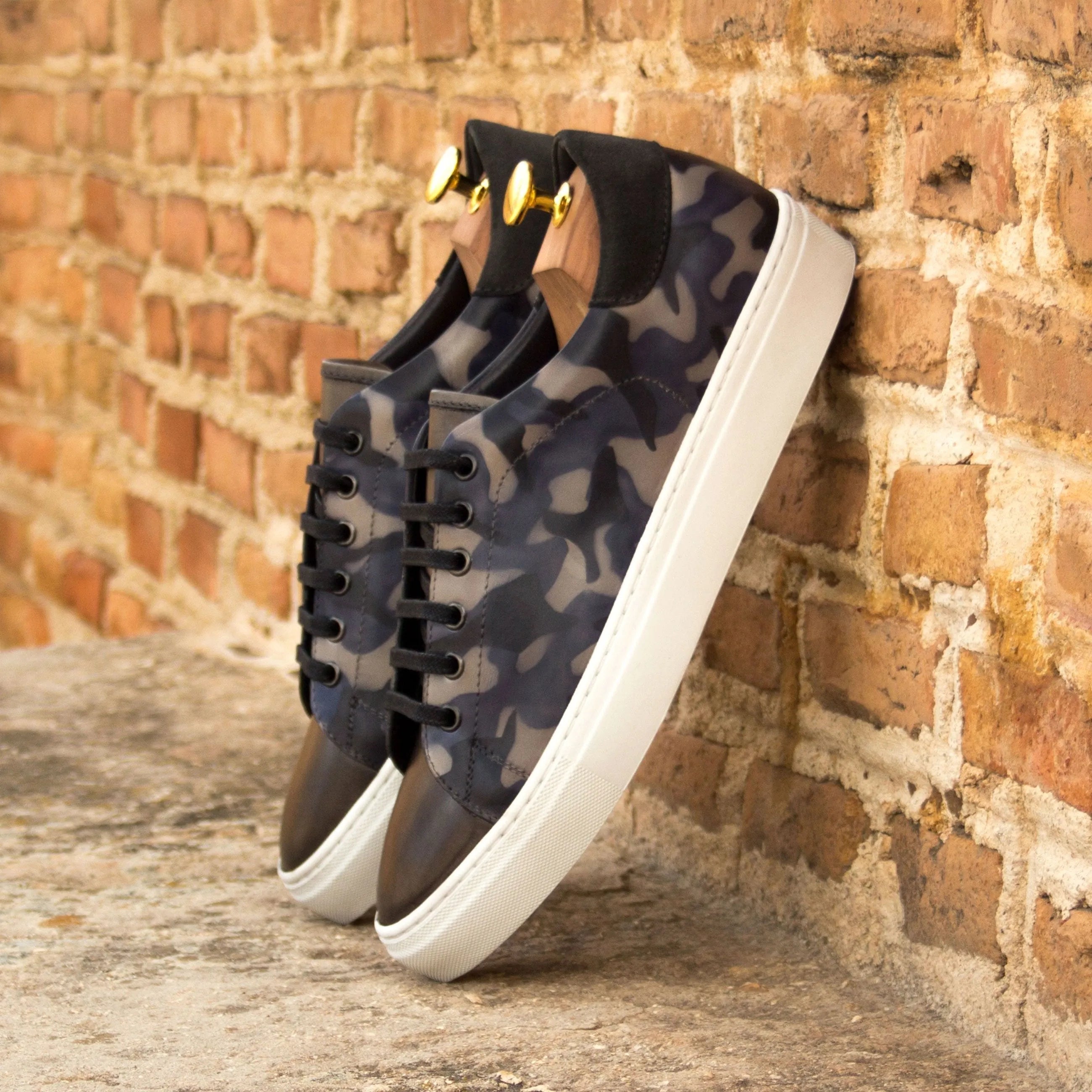 Herais Trainer Patina Sneaker with brown toe camouflage