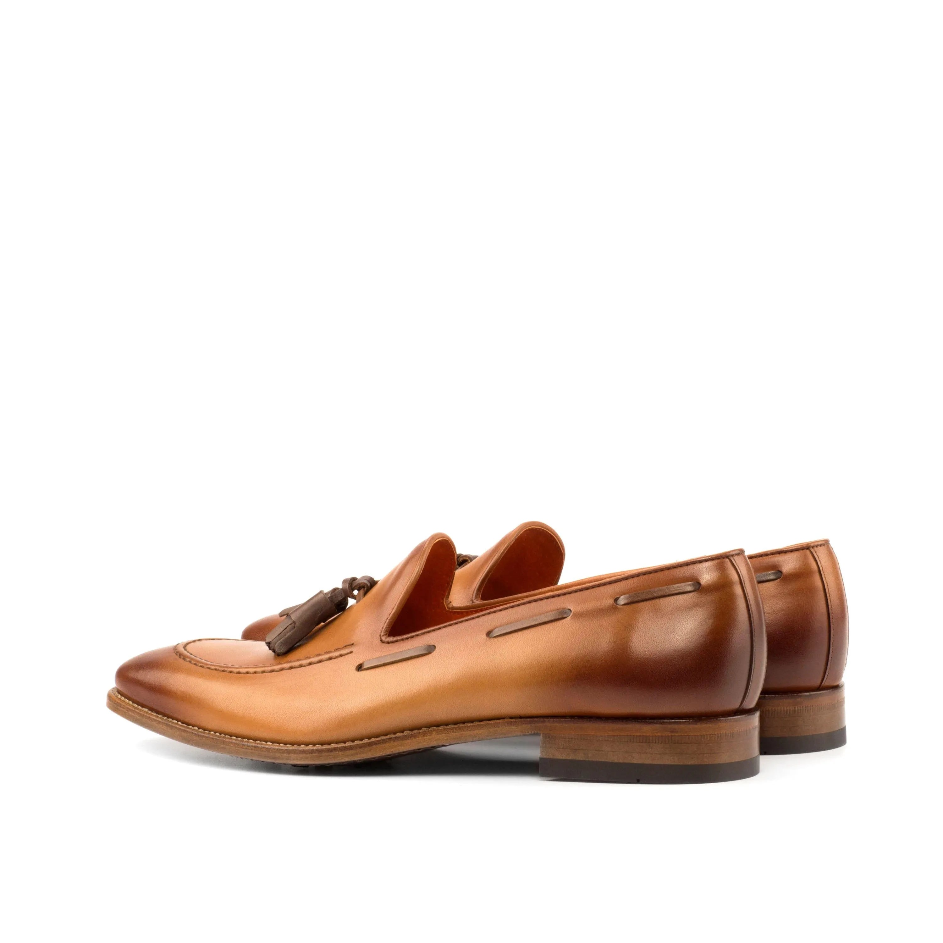 Jag loafers: brown leather tassel luxury bespoke shoes for men
