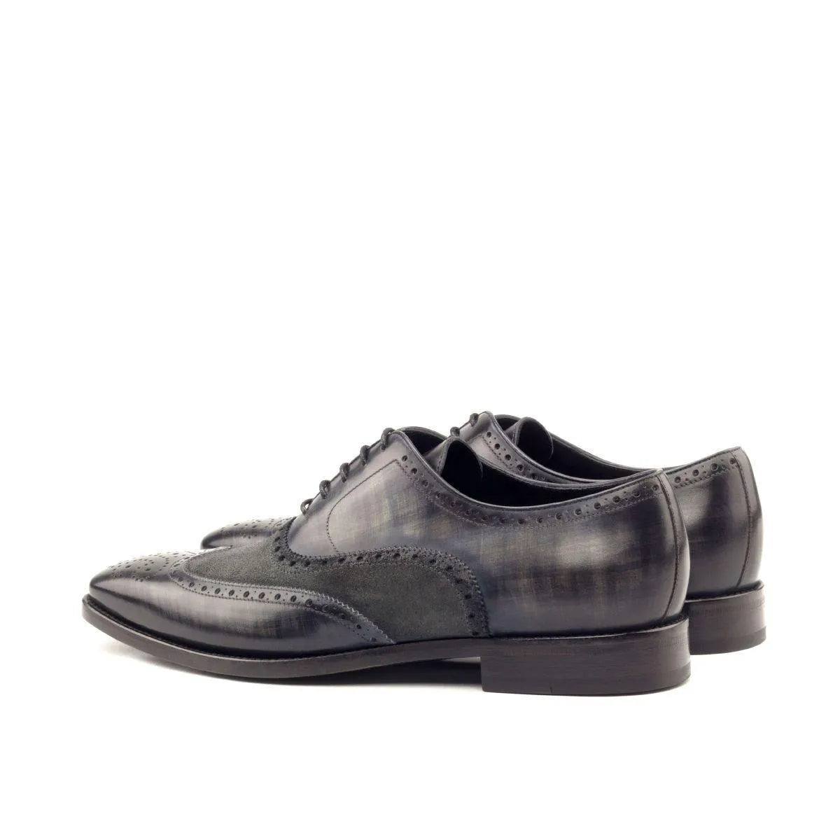 Pair of Jamol Patina full brogue dress shoes in black leather