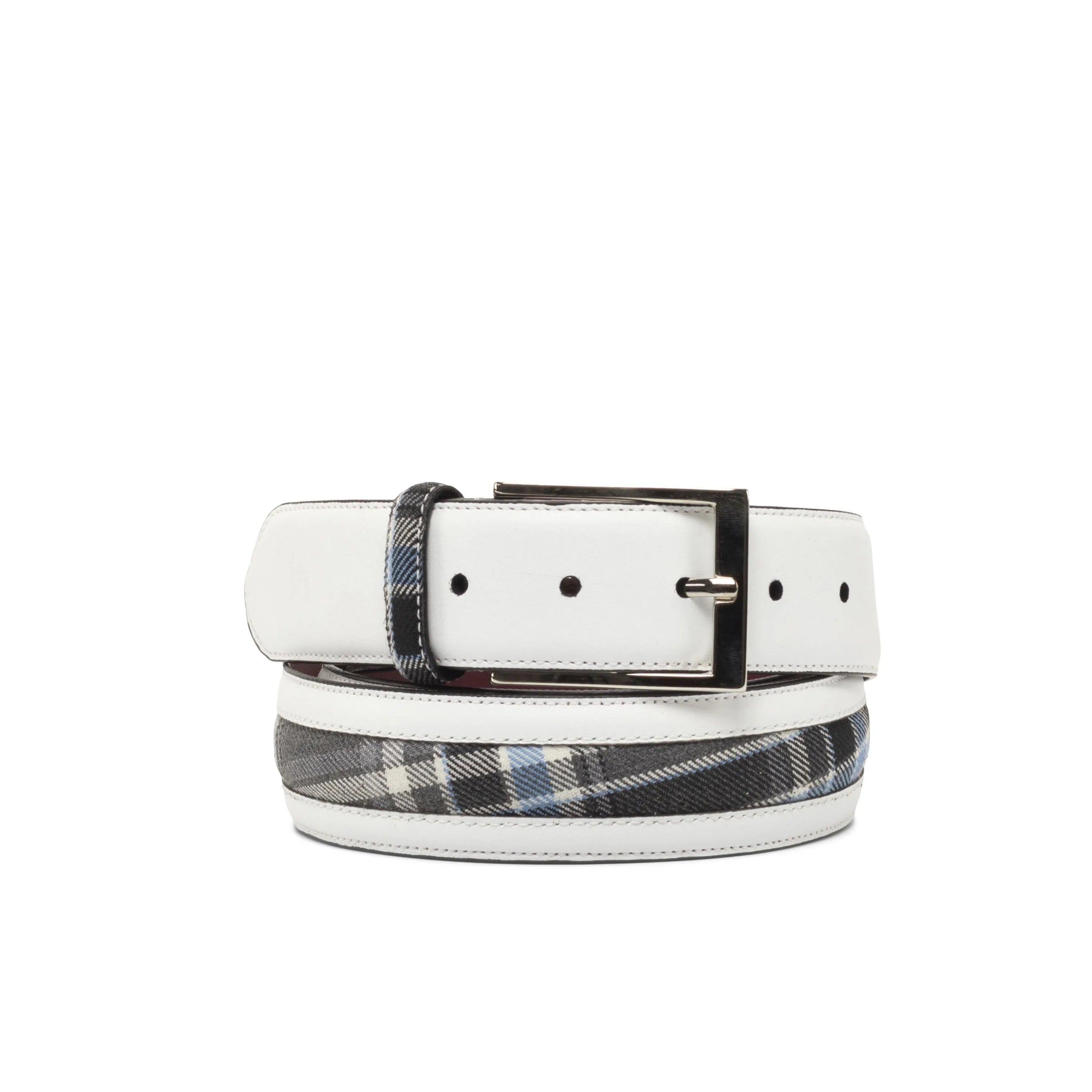 Jazzy Venice belt in white and plaid design
