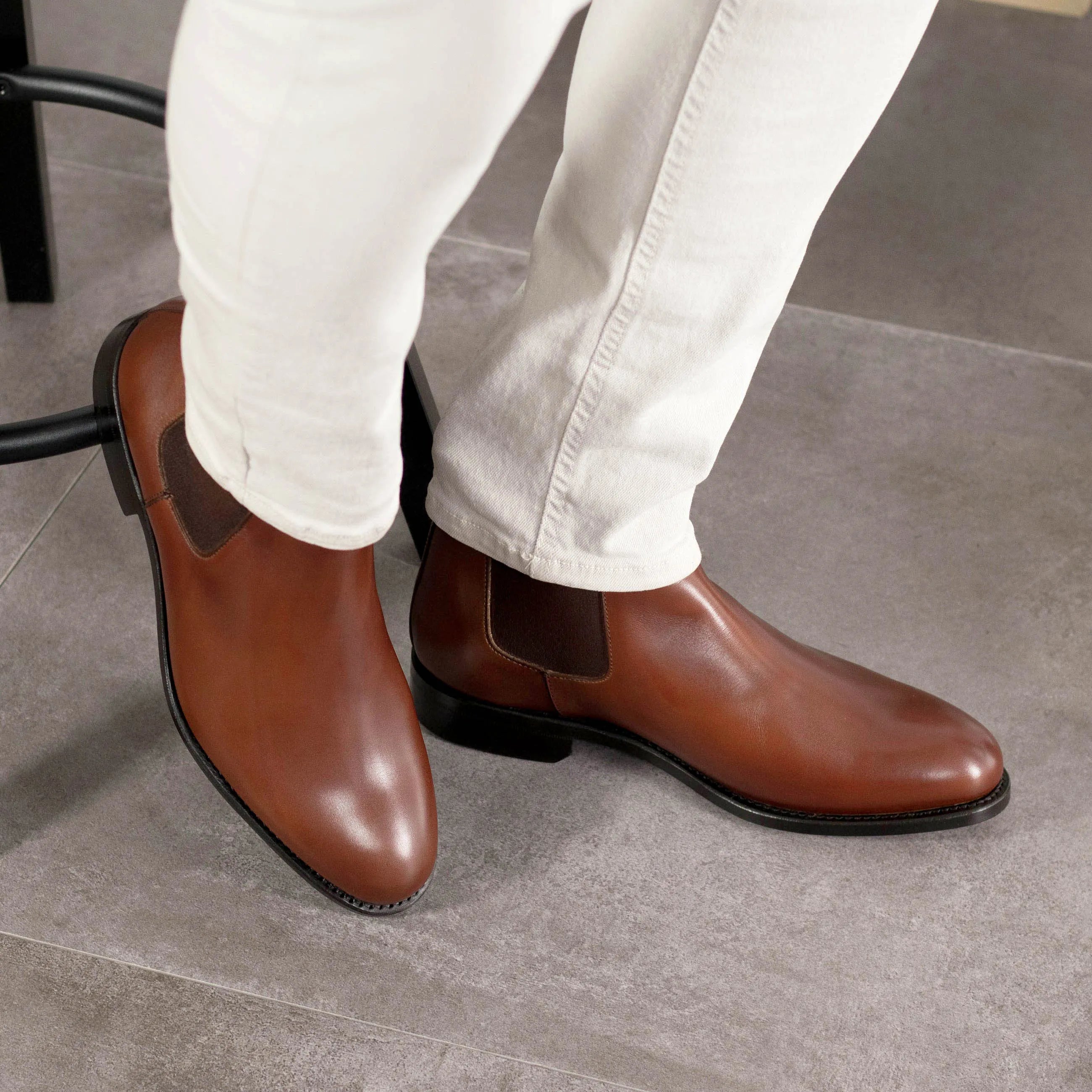 Kirt Chelsea Boots brown leather Chelsea boots fast lane style