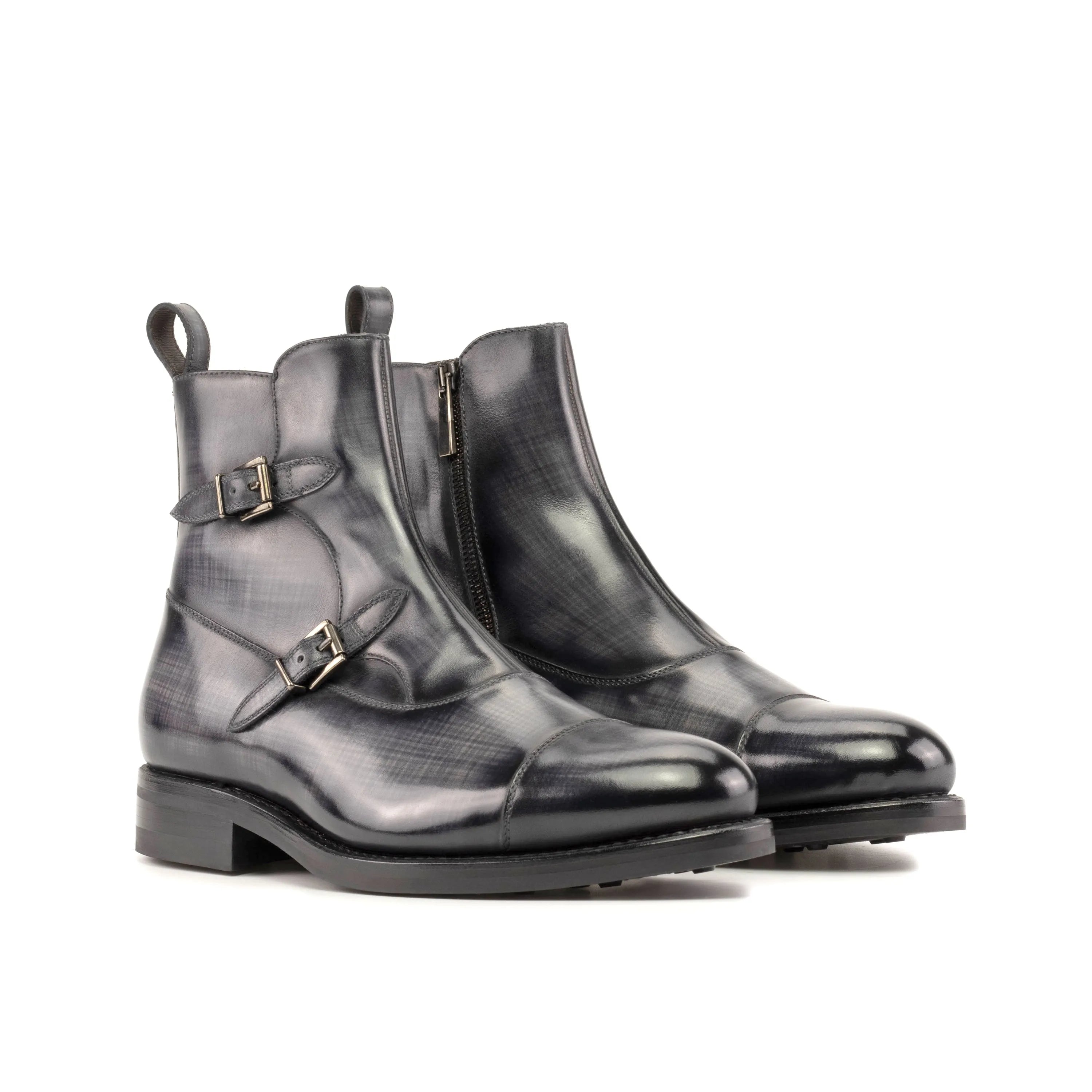 Gray Leonard Octavian Patina mens leather boots