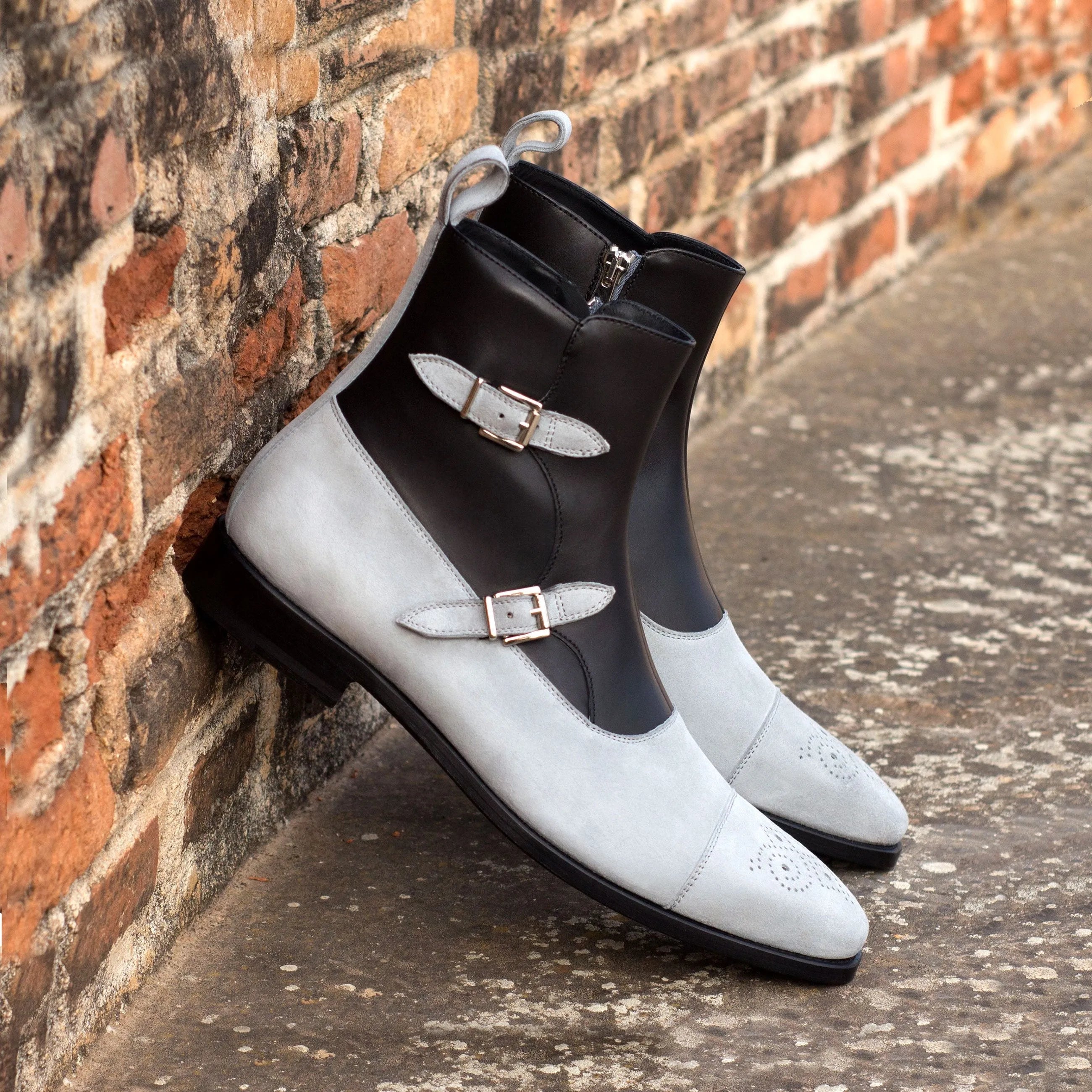Lima72 Octavian two-tone leather monk strap boots