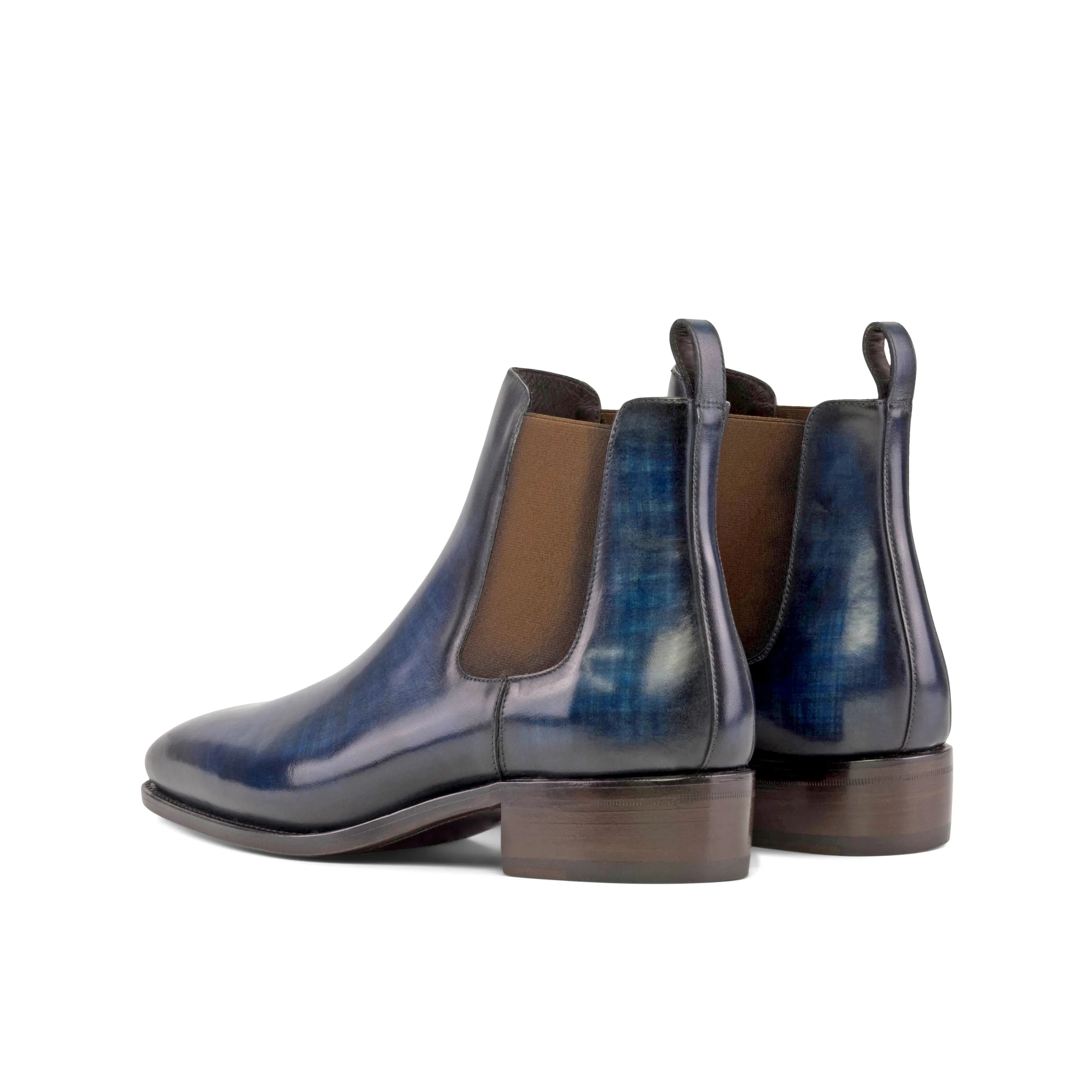 Lordpaul Patina Chelsea boots in blue leather