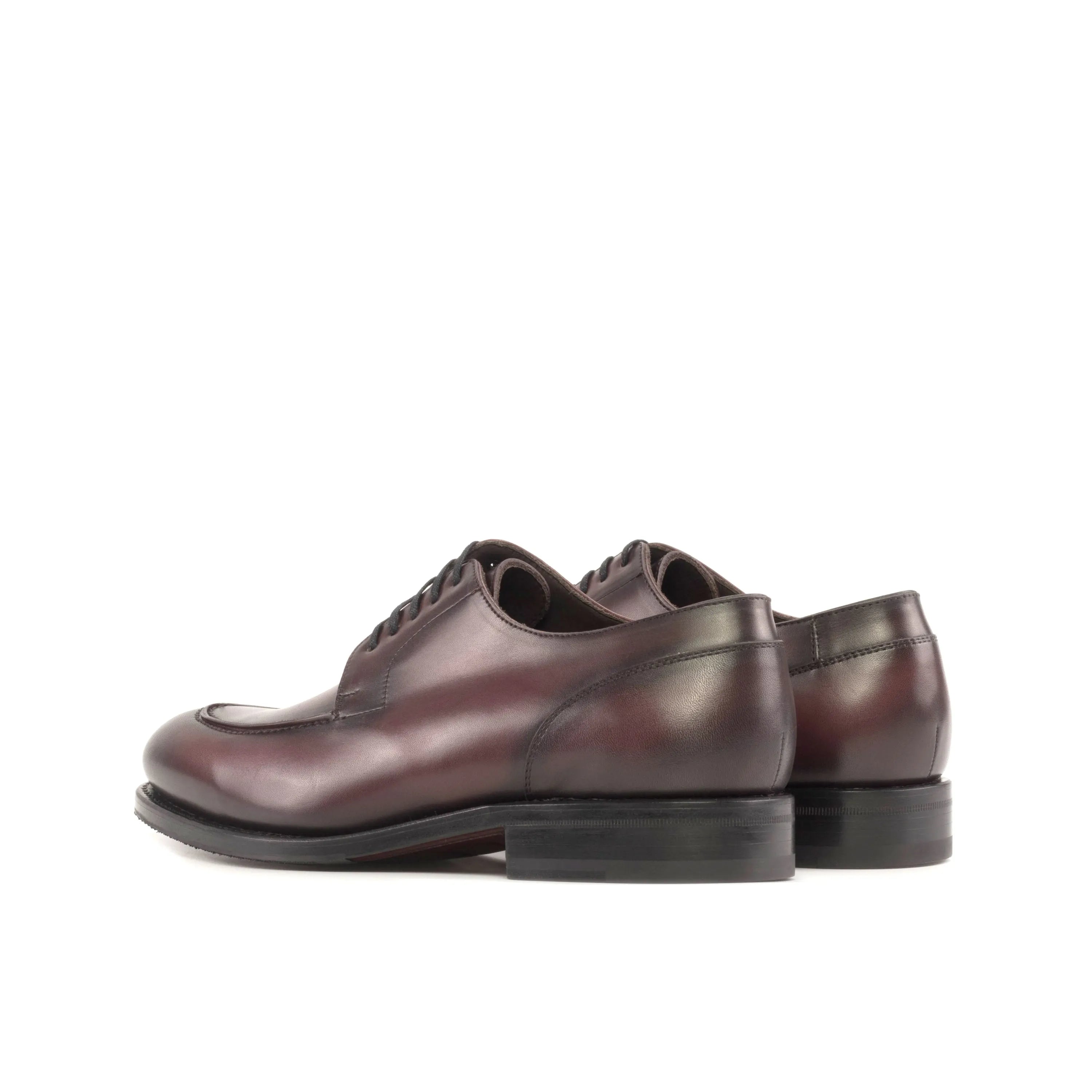 Luginos derby split toe burgundy leather dress shoes