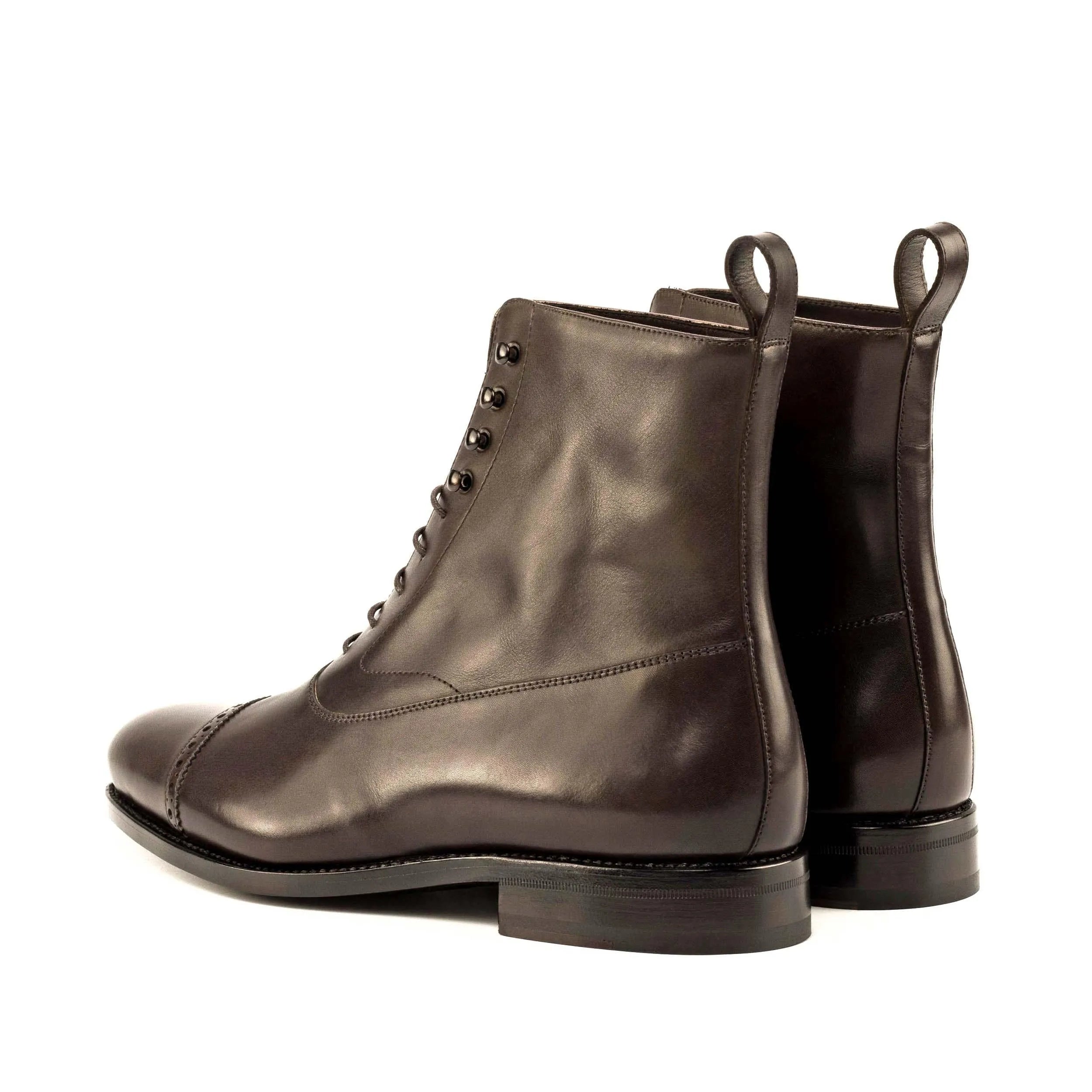 Luke Balmoral boots in brown leather lace-up style