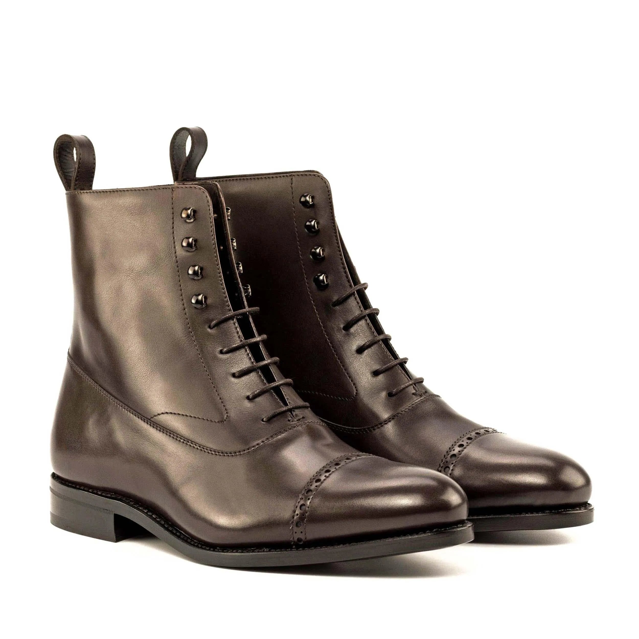 Luke Balmoral boots in brown leather lace-up style