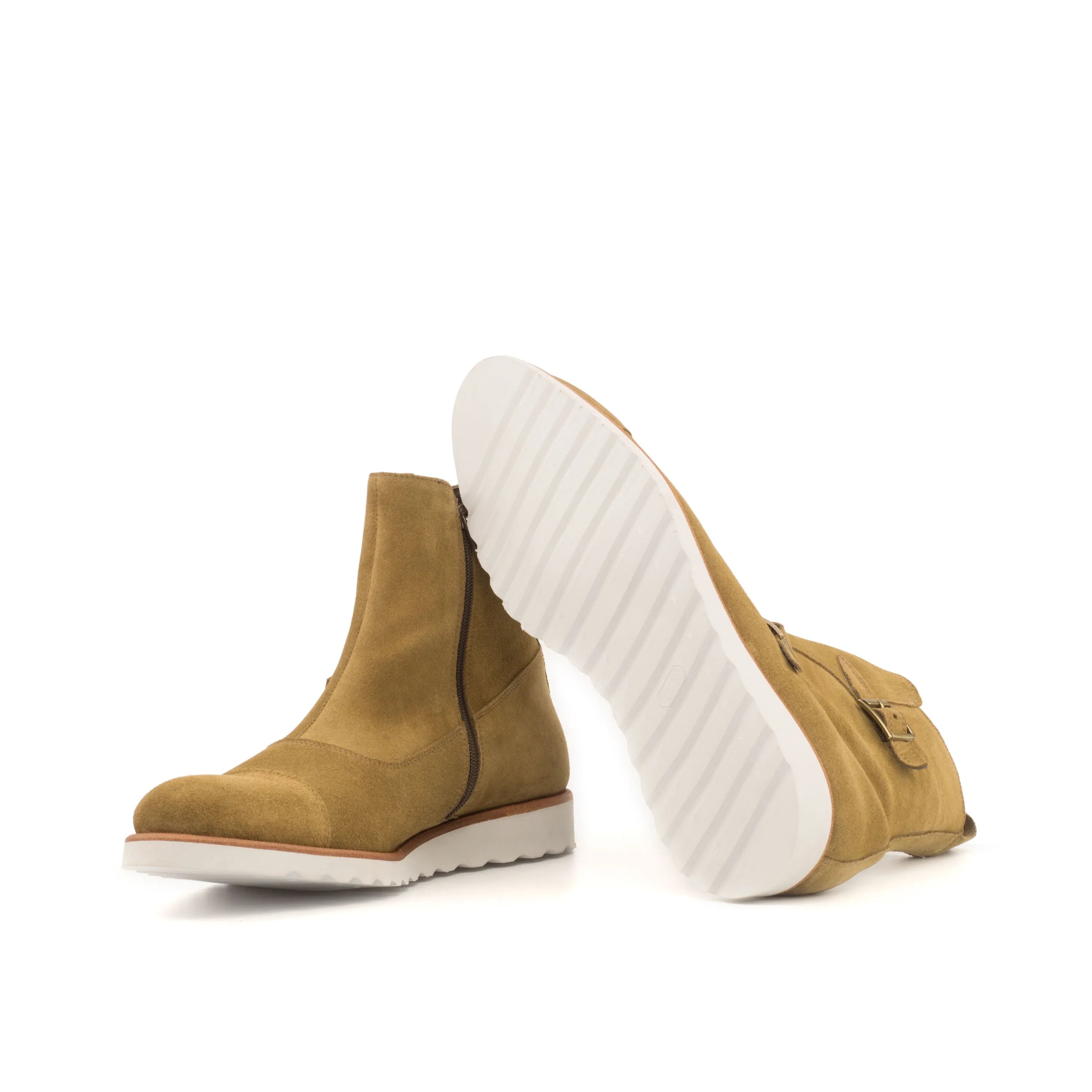 Tan suede Luta Octavian boots back view
