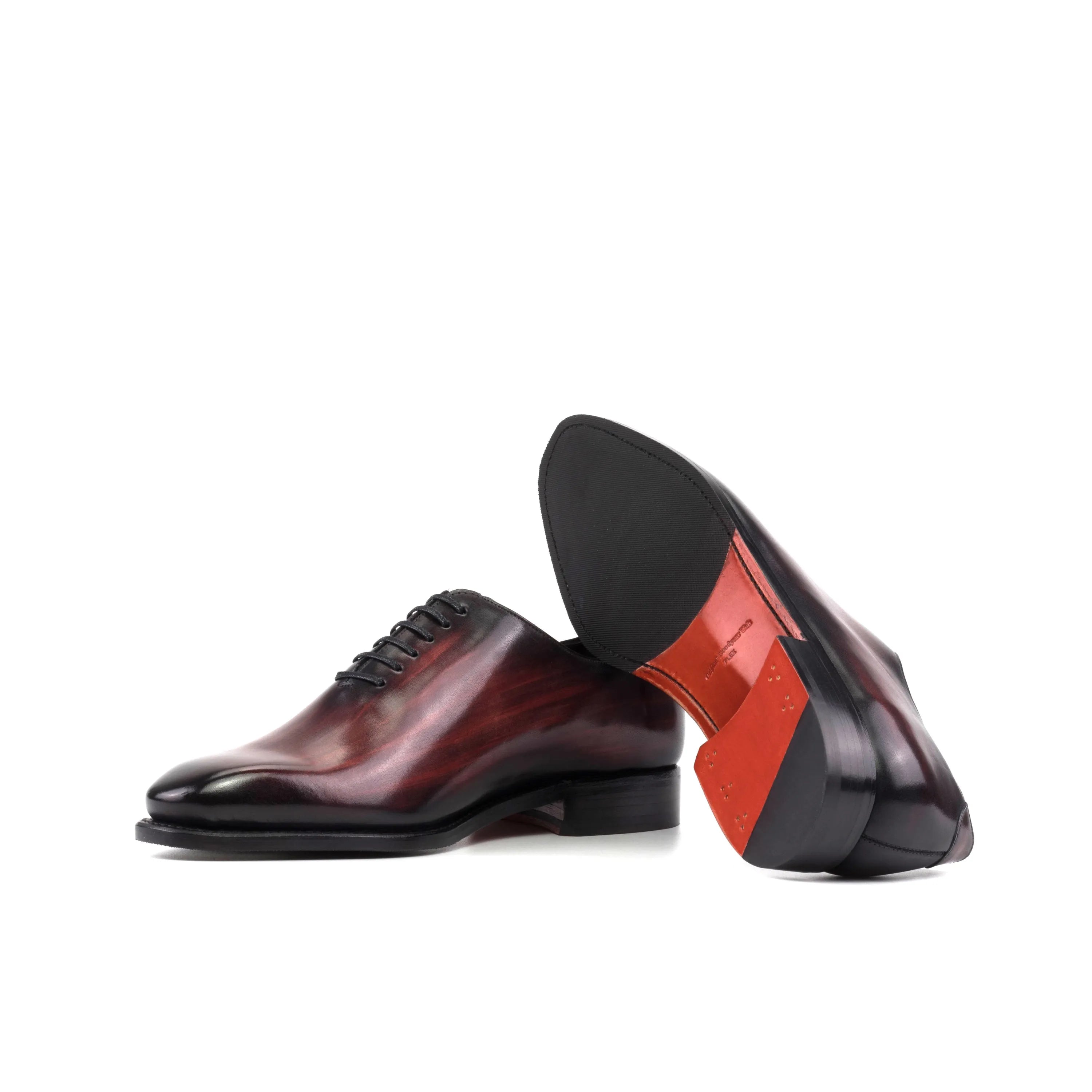 Mercure patina wholecut burgundy leather dress shoes