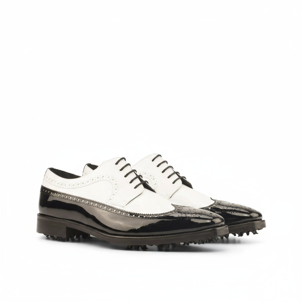 Mina Long Blucher golf shoes II in black and white
