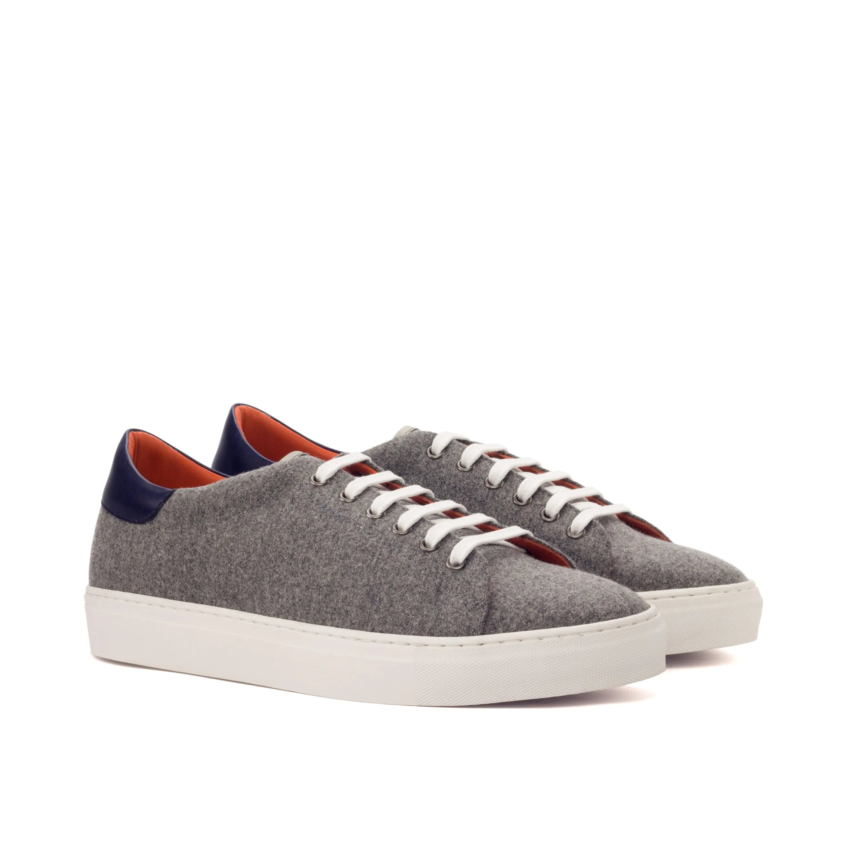 Gray Paldo Trainer Sneakers with wool upper and cupsole design