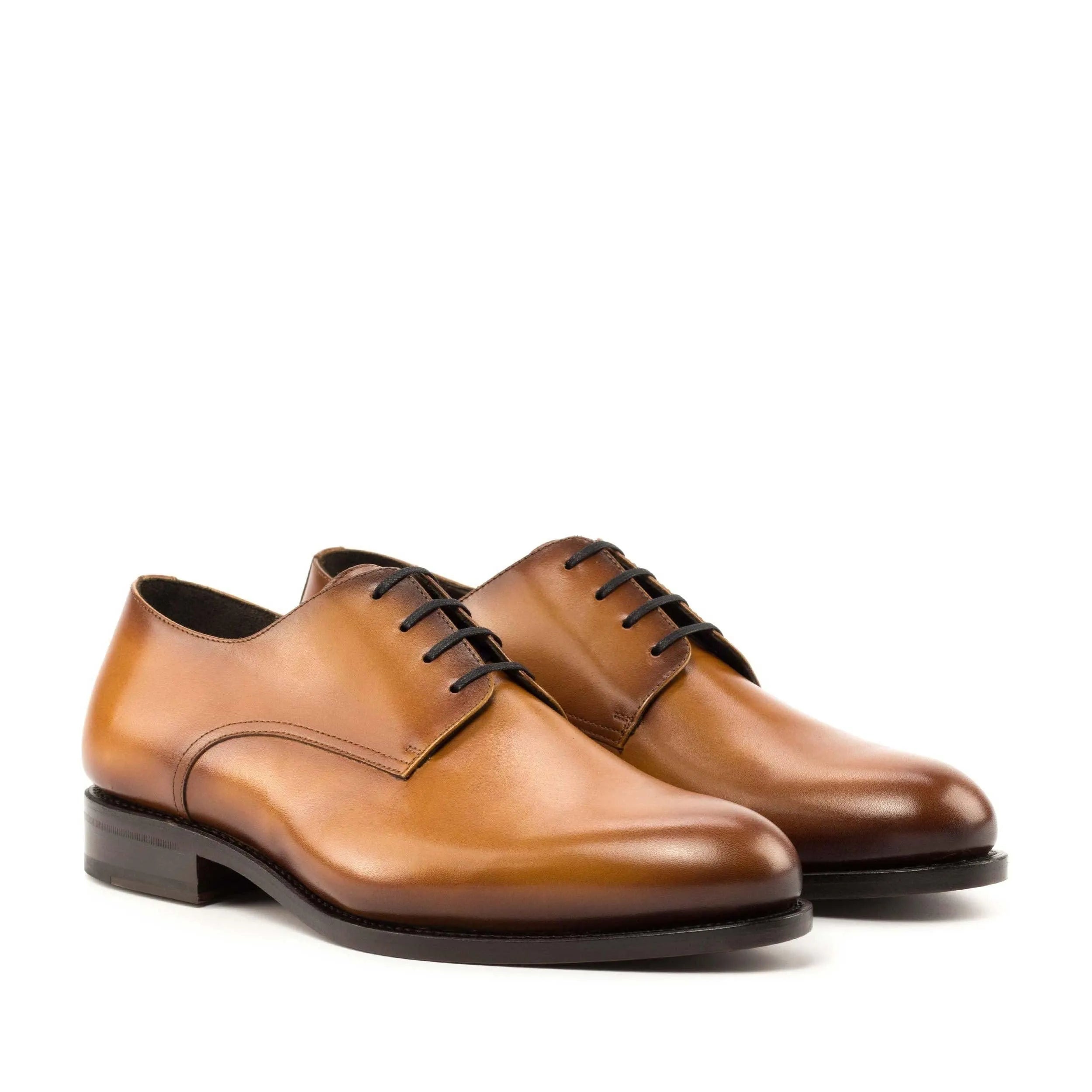 Pair of brown leather Pinardo Derby shoes in fast lane style