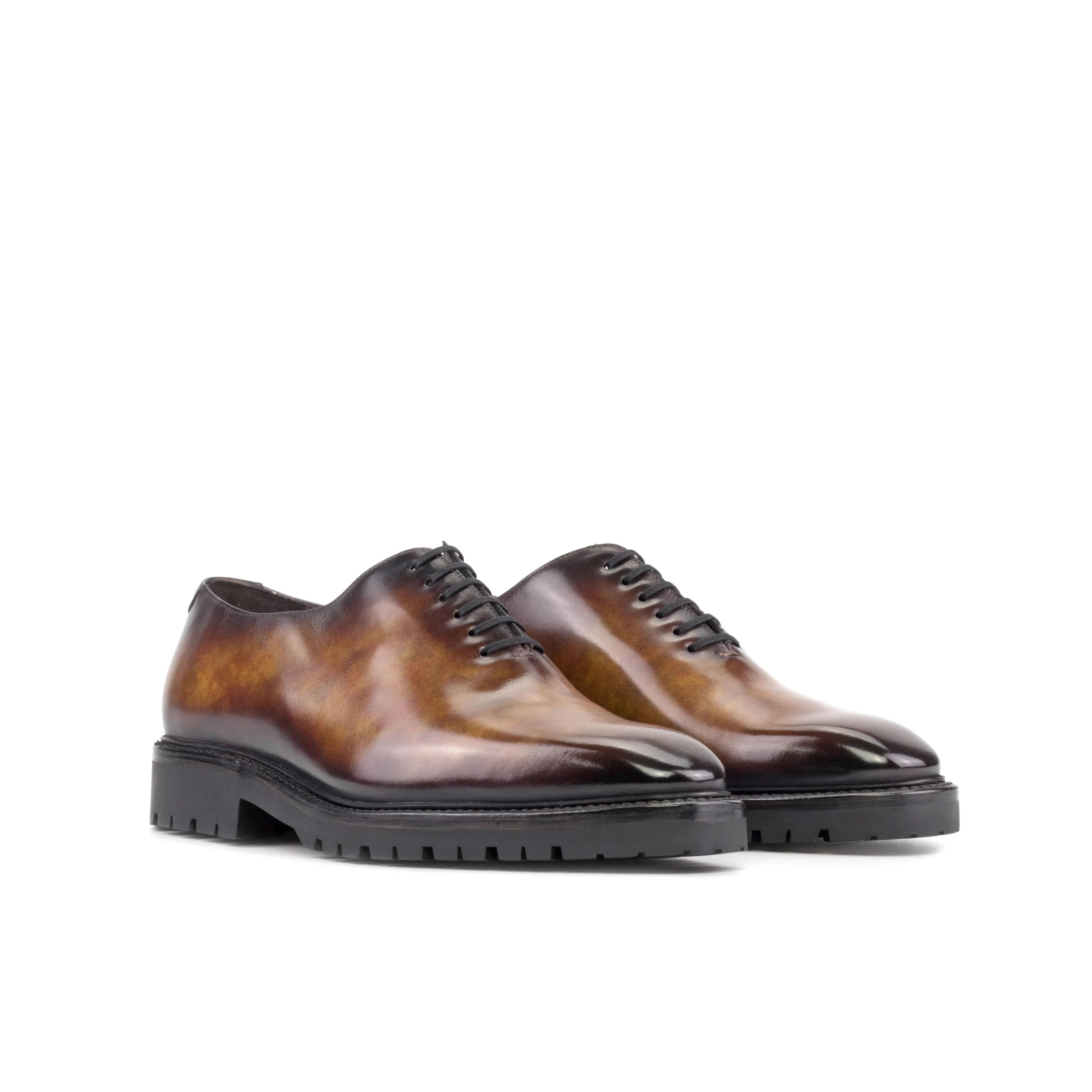 Raigon Patina Wholecut brown leather dress shoes sample